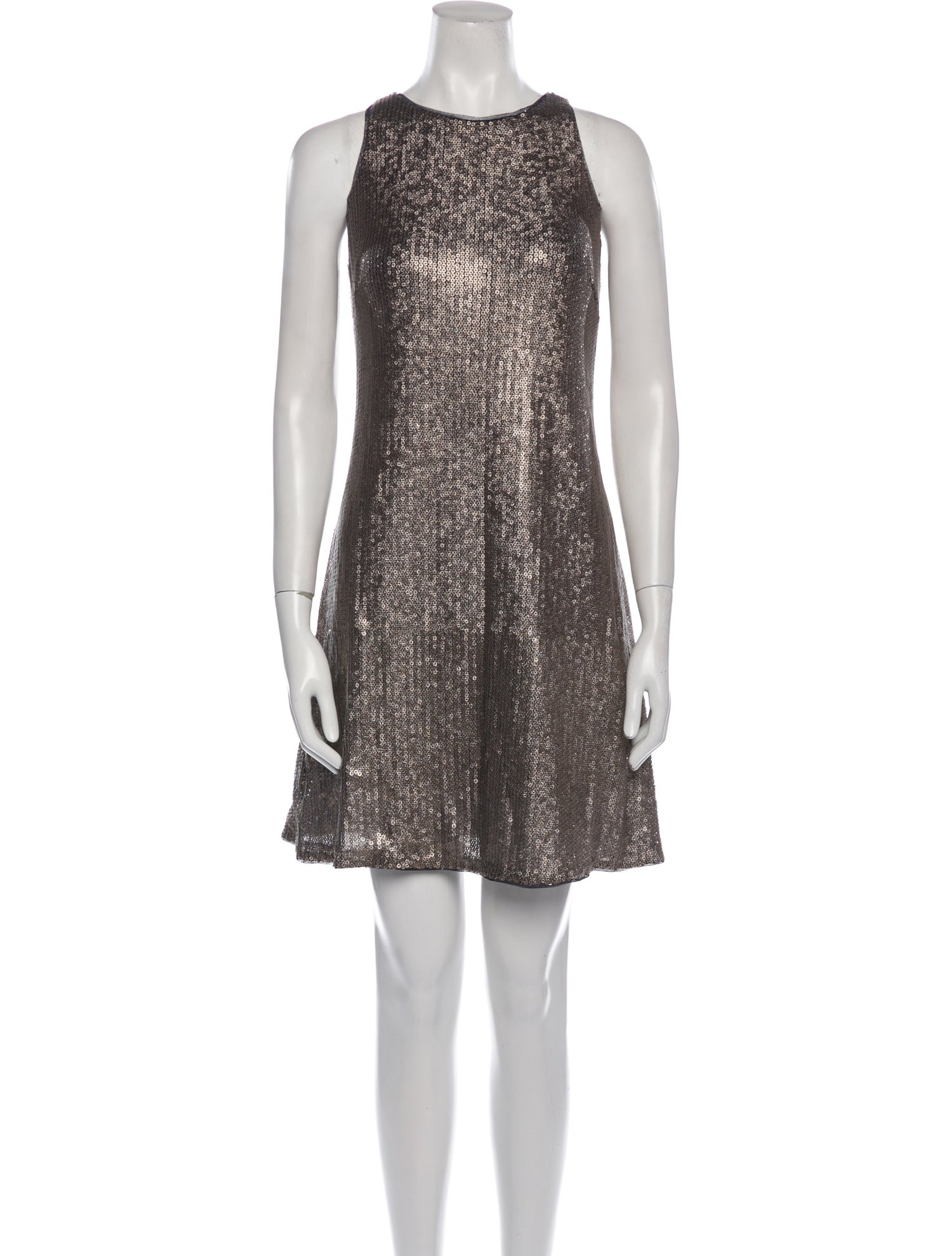 Aidan Mattox Bateau Neckline Mini Dress