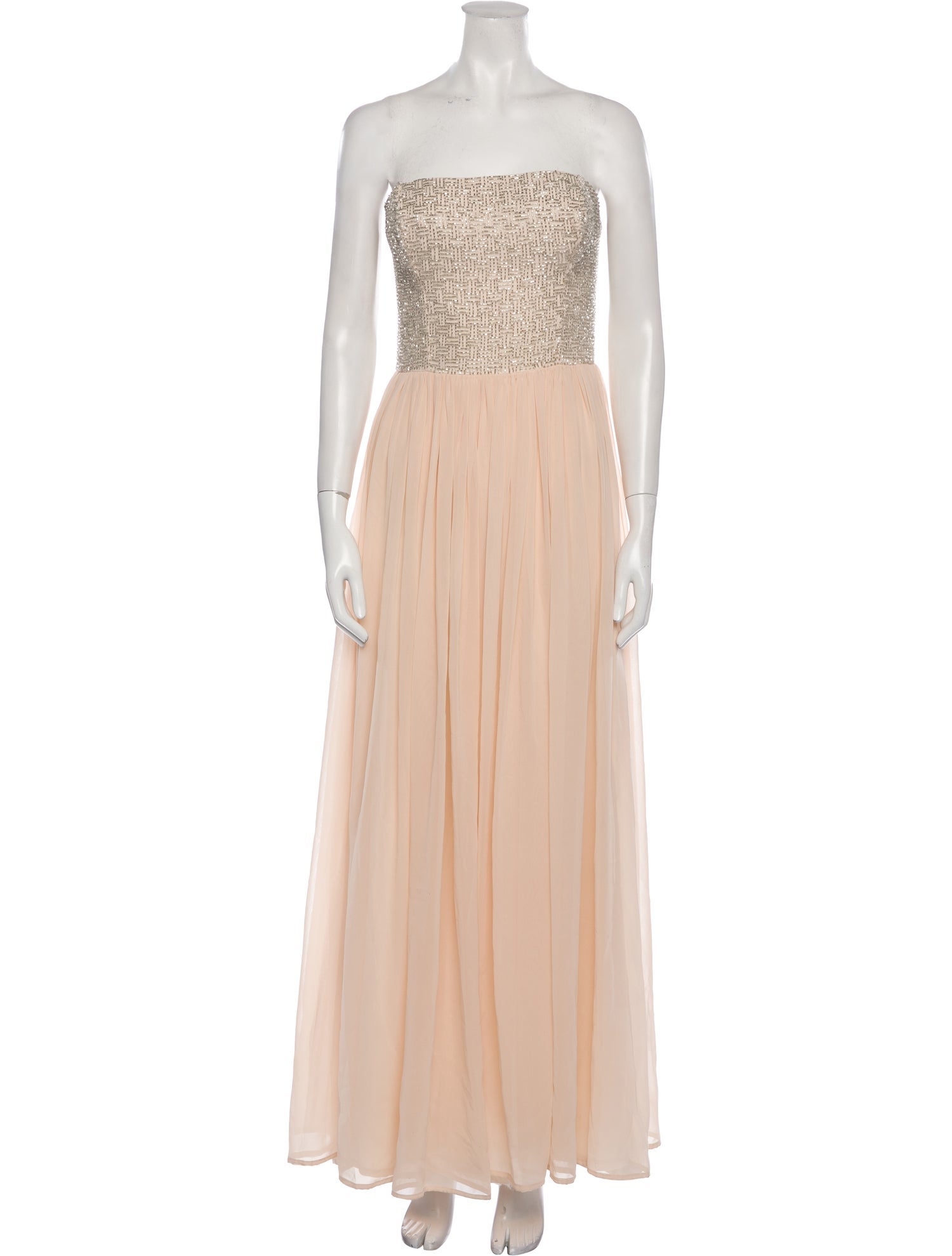 Aidan Mattox Strapless Long Dress