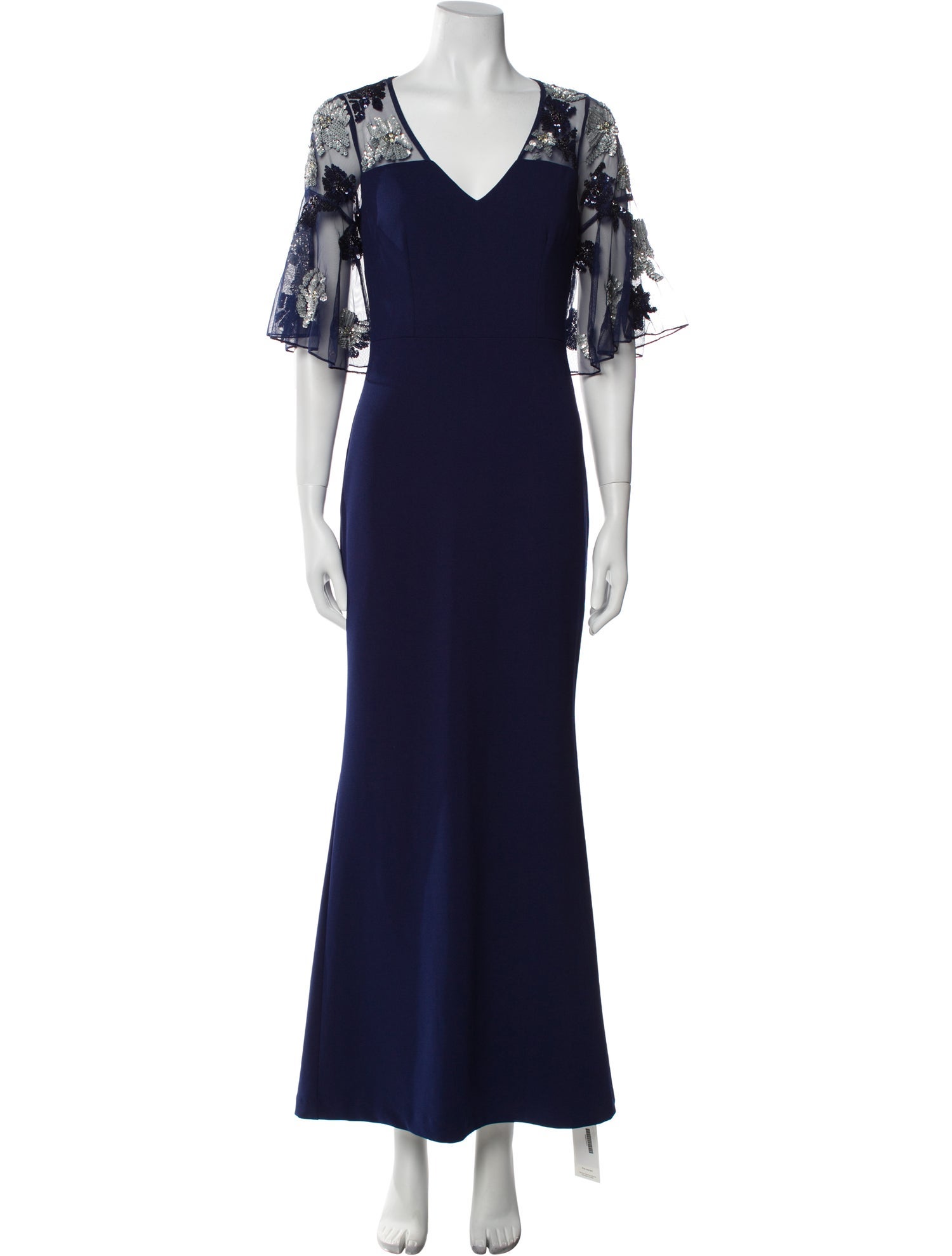 Aidan Mattox V-Neck Long Dress