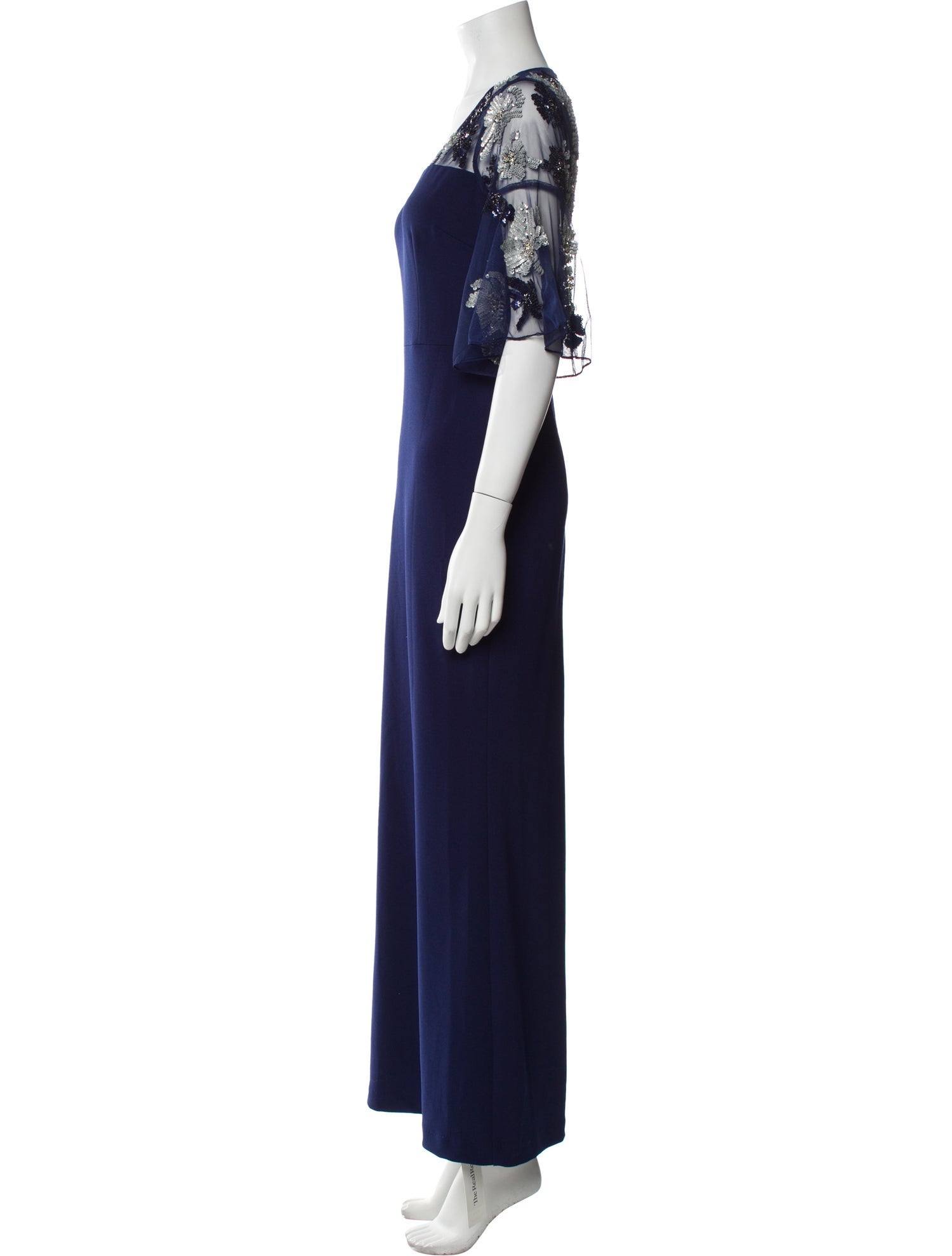 Aidan Mattox V-Neck Long Dress