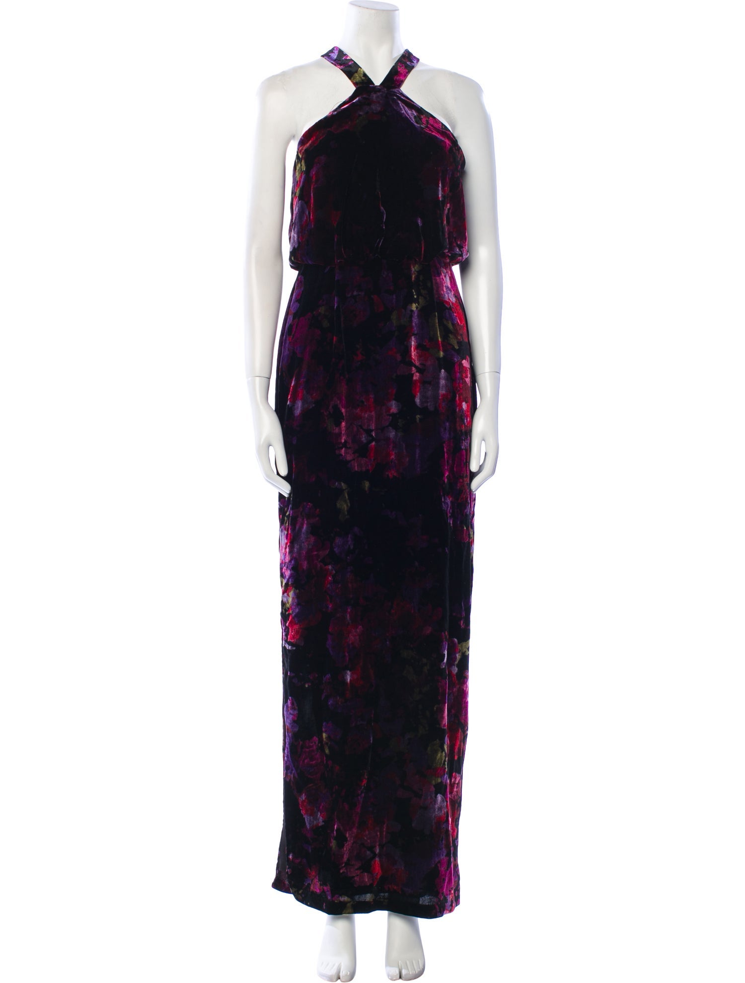 Aidan Mattox Floral Print Long Dress w/ Tags