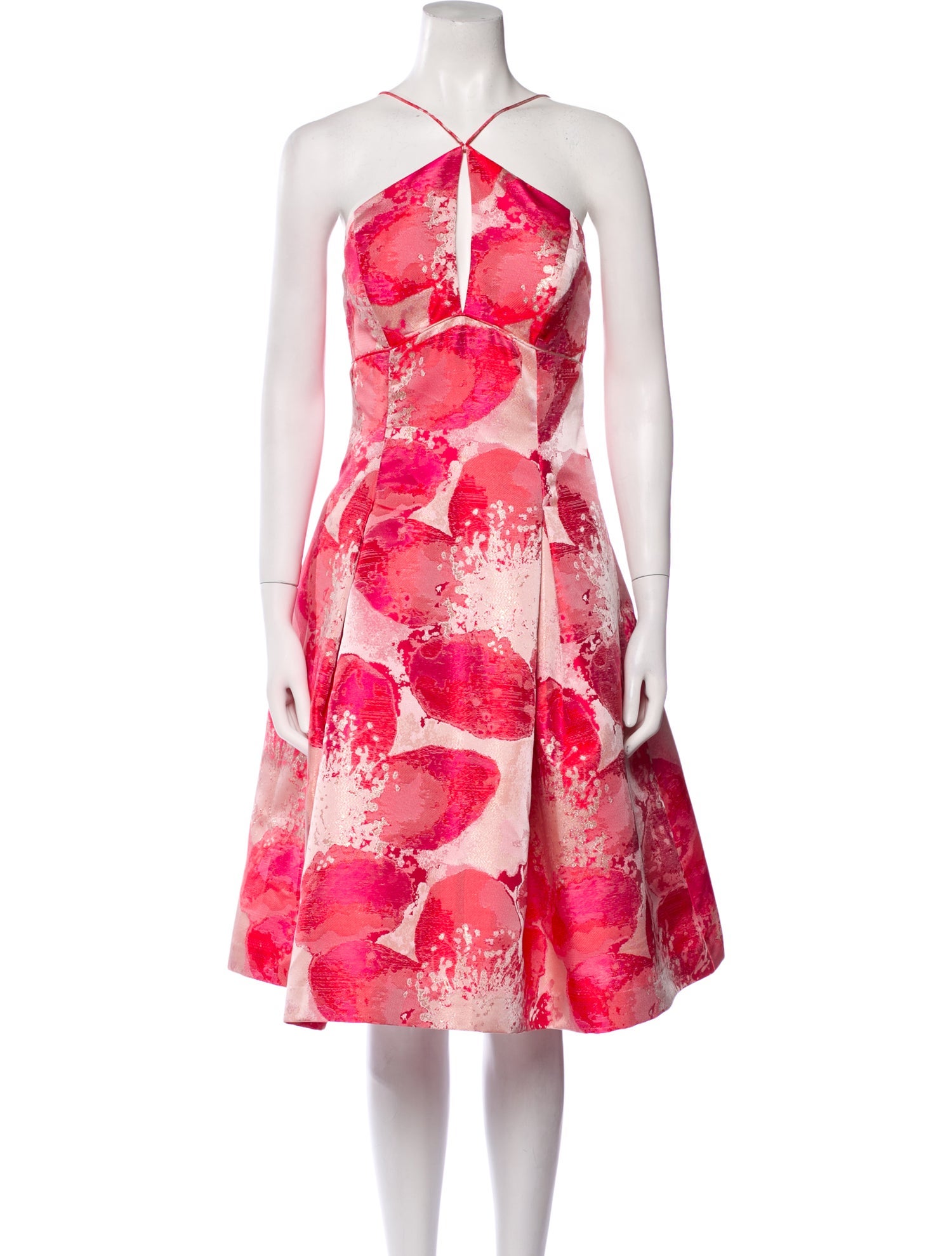 Aidan Mattox Printed Midi Length Dress w/ Tags