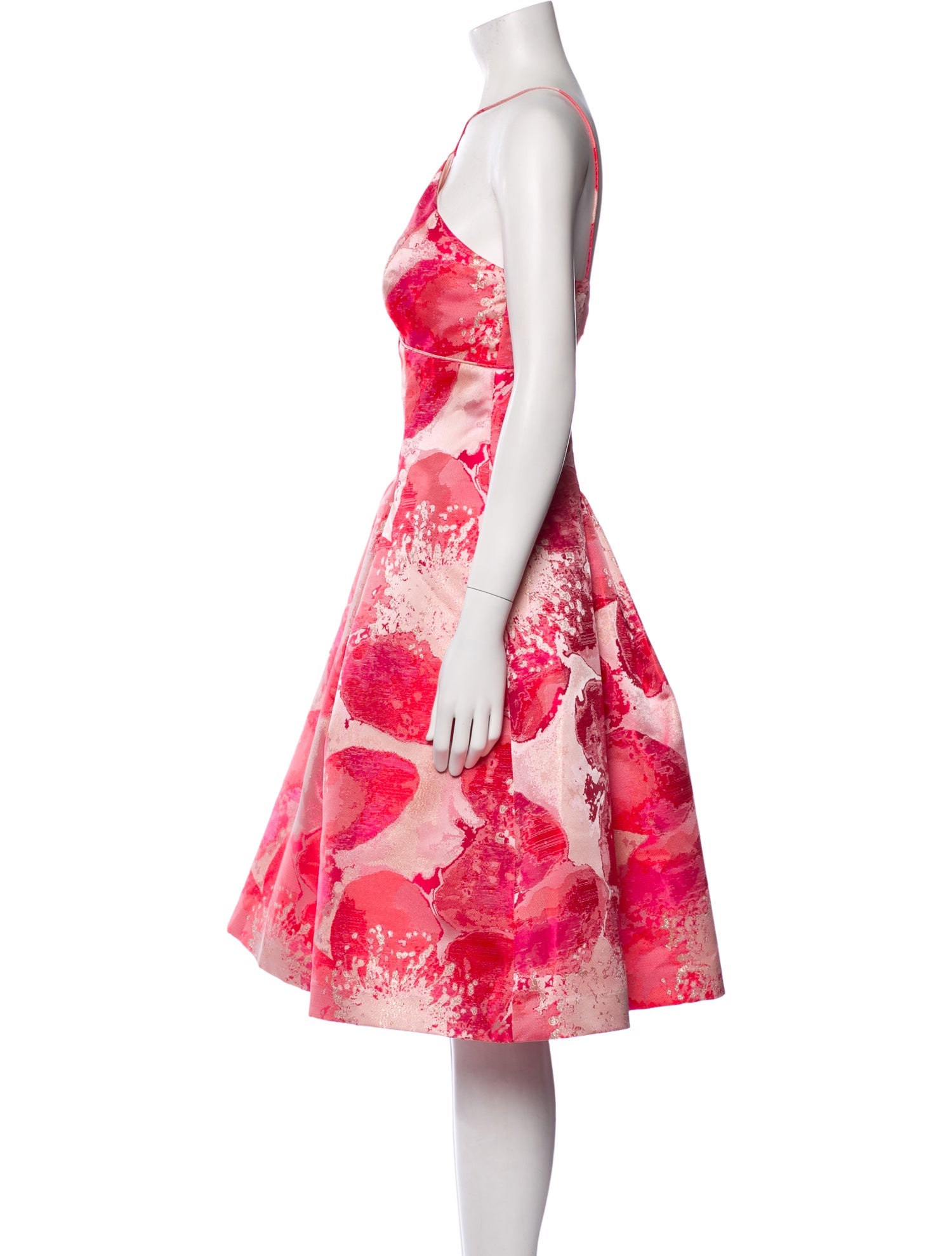 Aidan Mattox Printed Midi Length Dress w/ Tags