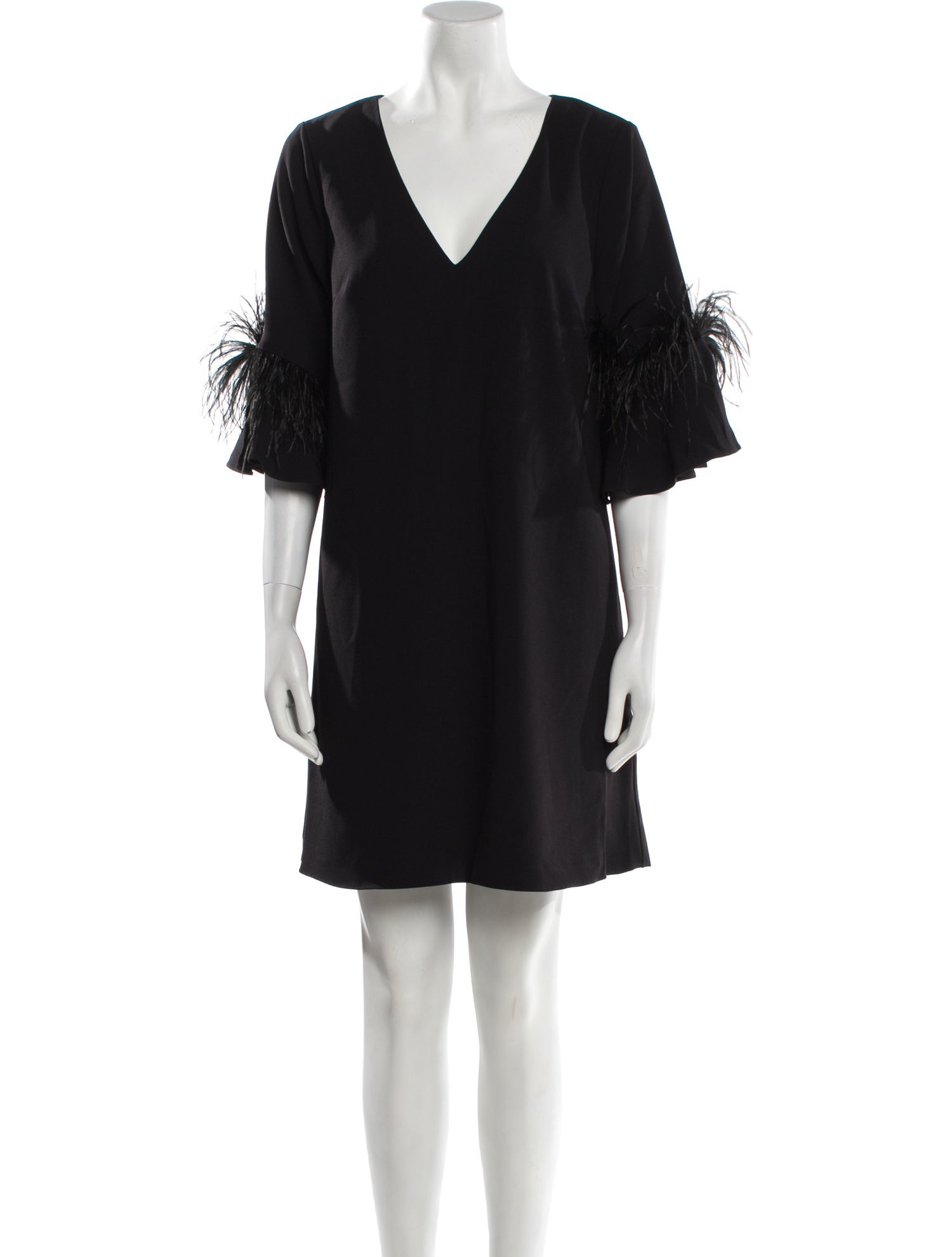 Aidan Mattox V-Neck Mini Dress