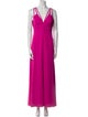 Aidan Mattox V-Neck Long Dress