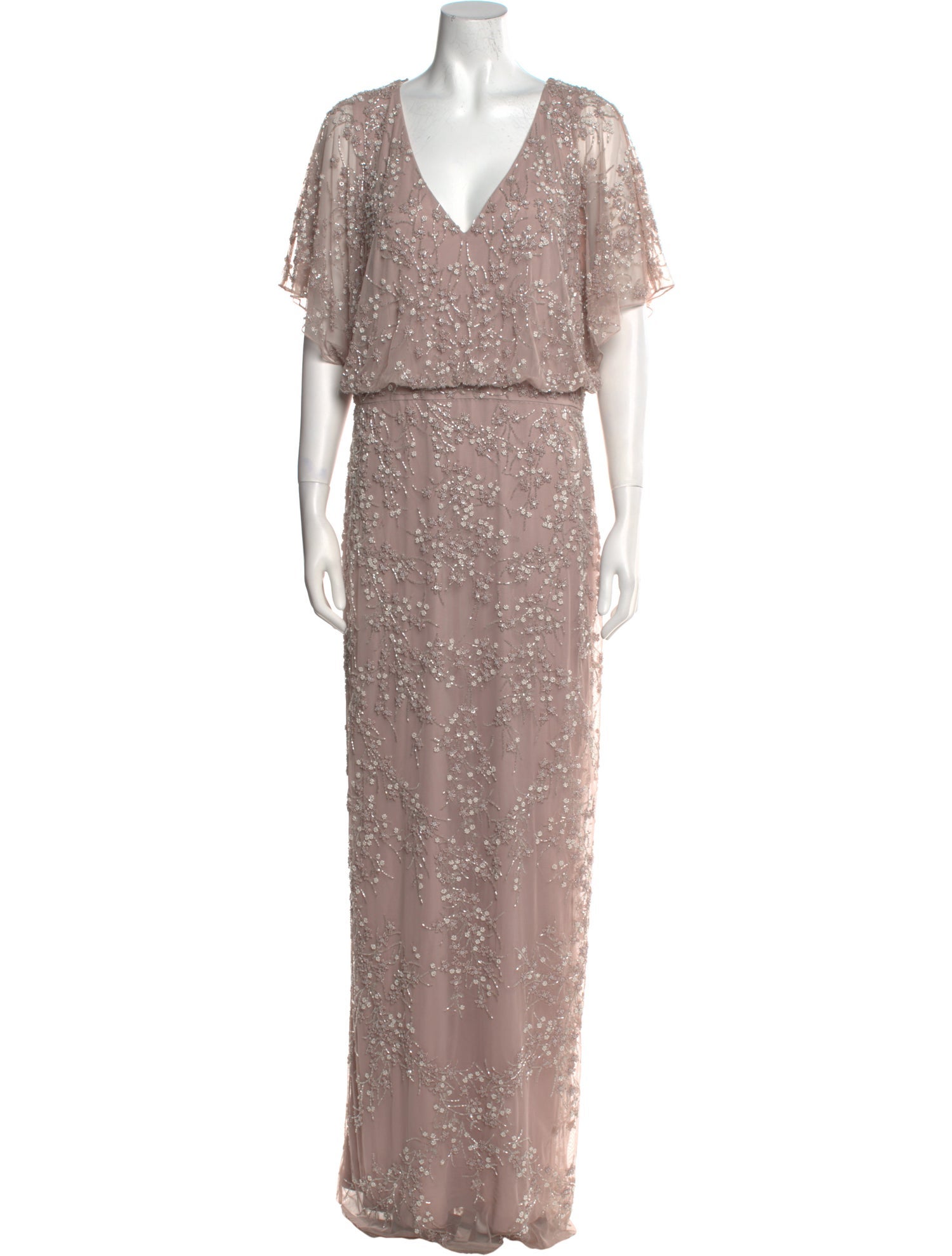 Aidan Mattox Patterned Long Dress