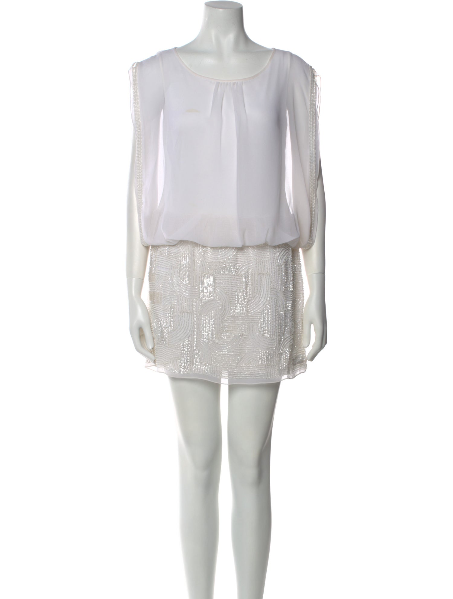 Aidan Mattox Scoop Neck Mini Dress