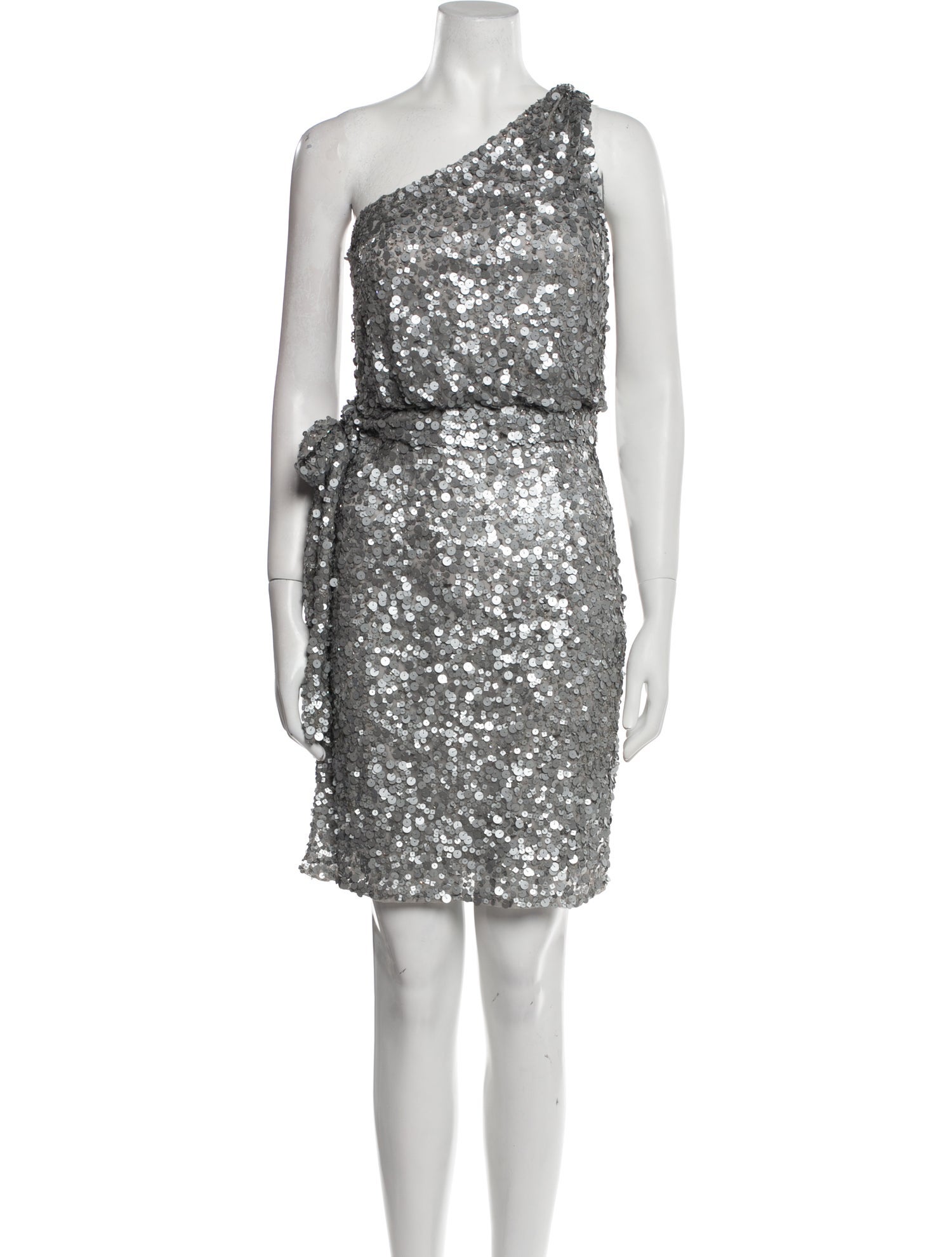 Aidan Mattox One-Shoulder Mini Dress