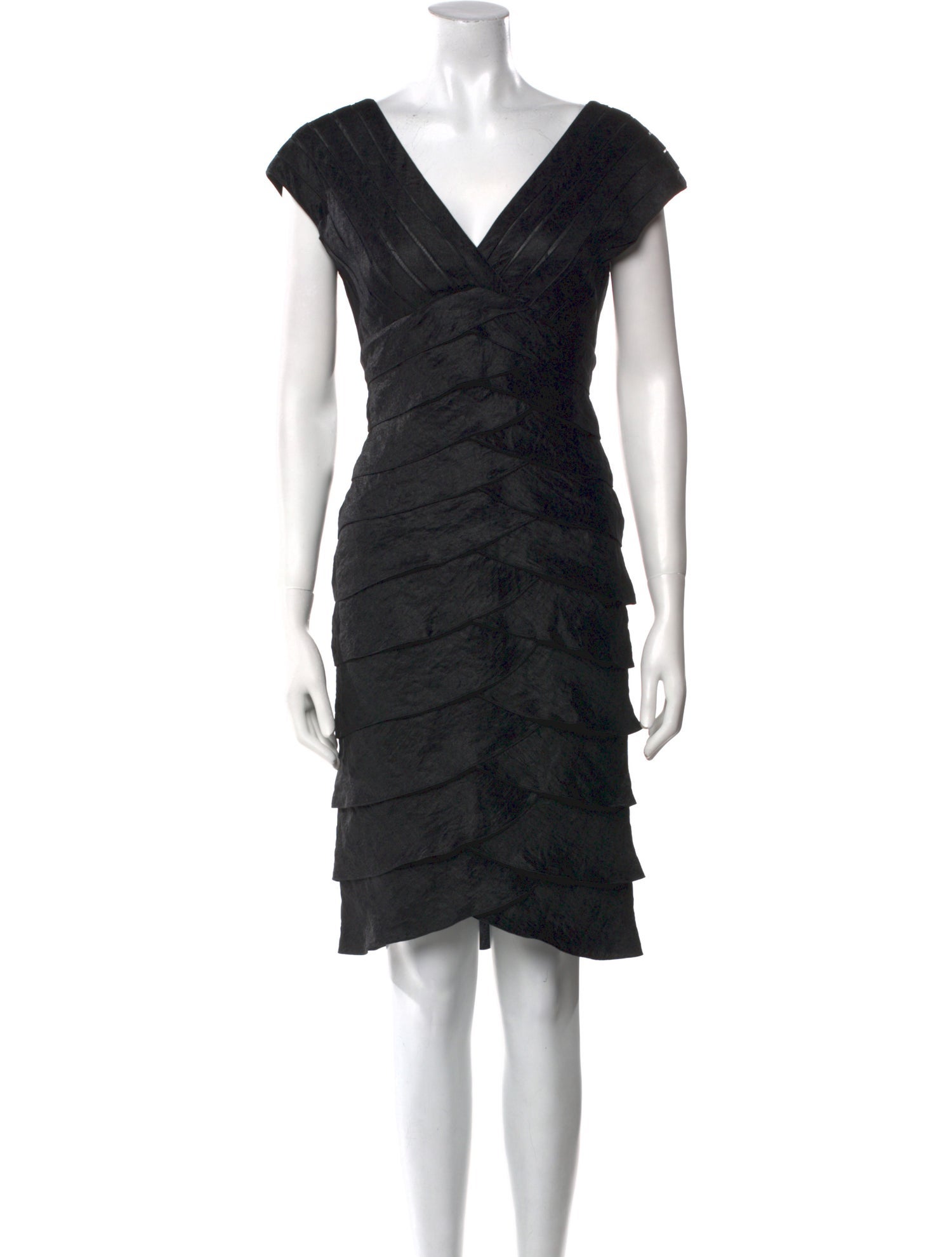 Aidan Mattox V-Neck Knee-Length Dress