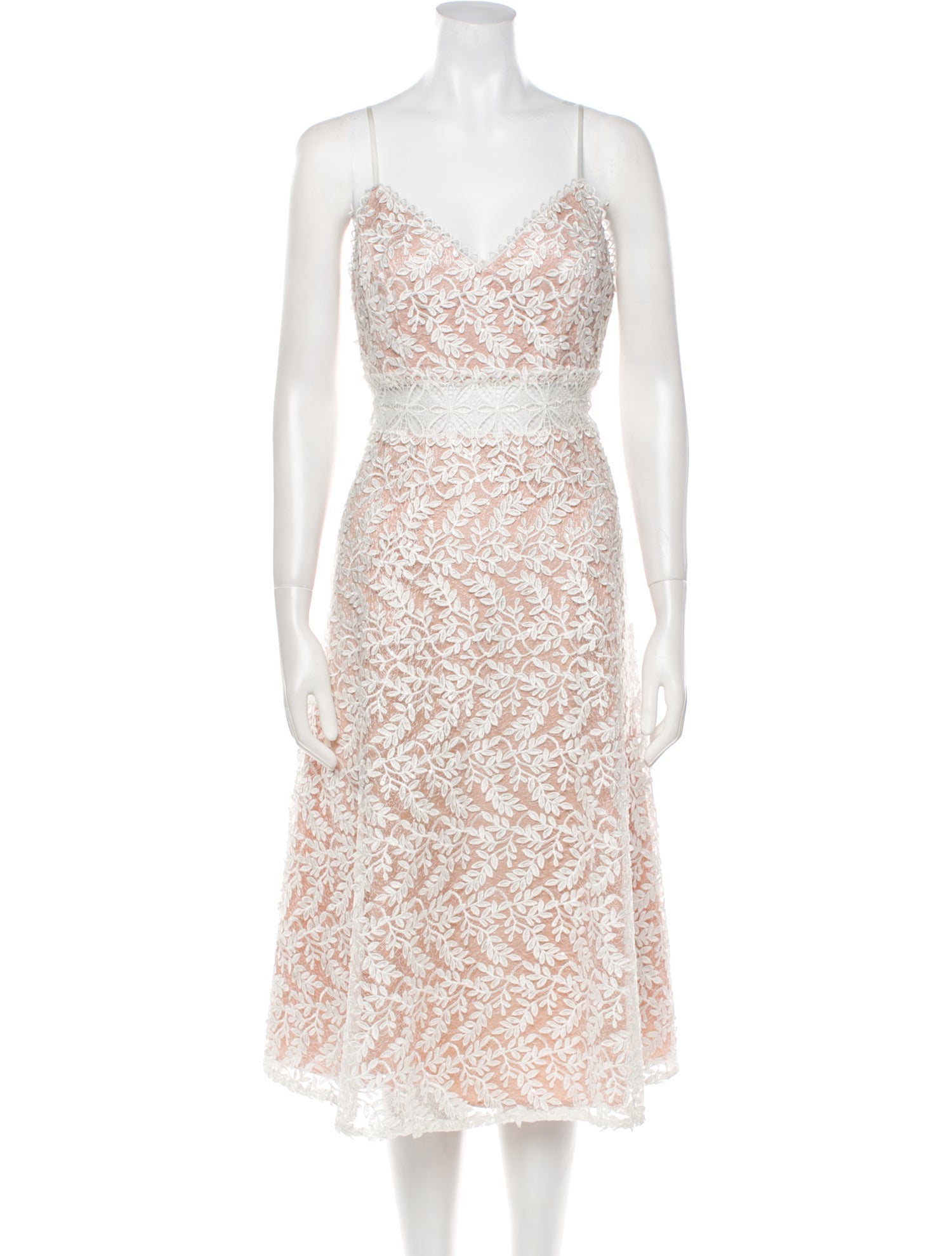 Aidan Mattox Lace Pattern Midi Length Dress w/ Tags