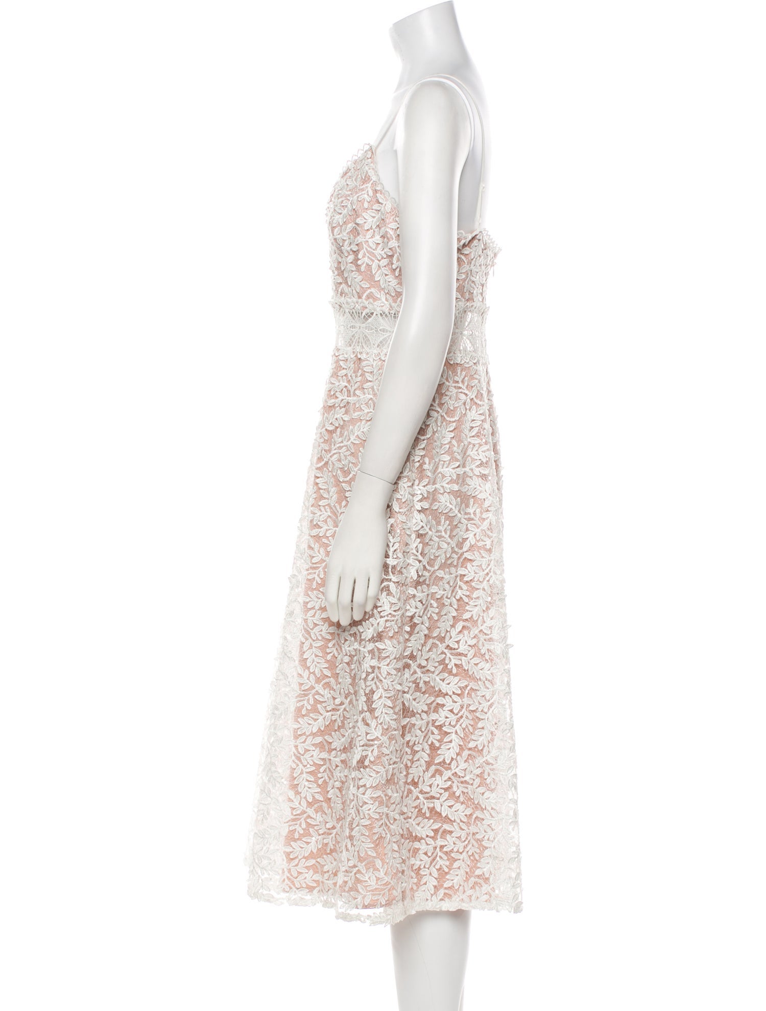 Aidan Mattox Lace Pattern Midi Length Dress w/ Tags