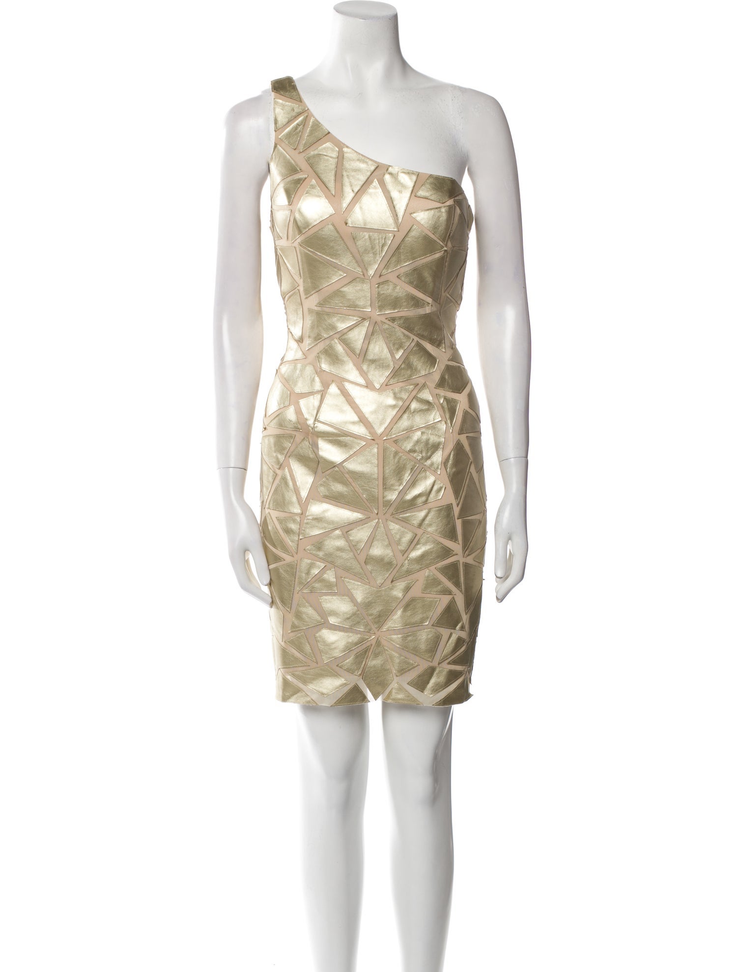 Aidan Mattox One-Shoulder Mini Dress