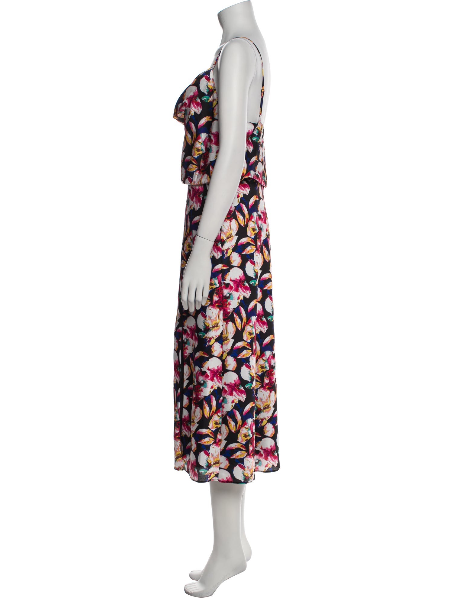 Aidan Mattox Printed Midi Length Dress