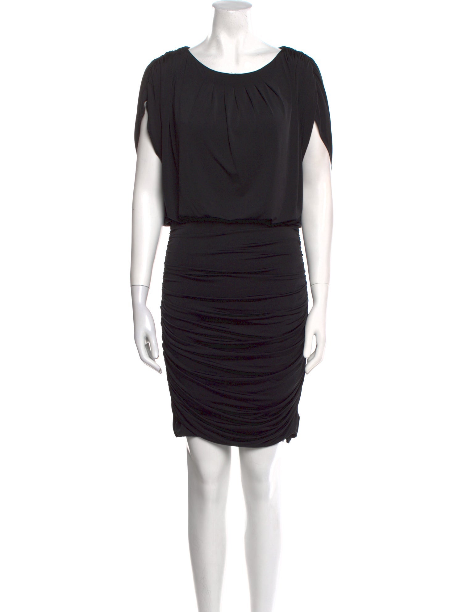 Aidan Mattox Bateau Neckline Mini Dress