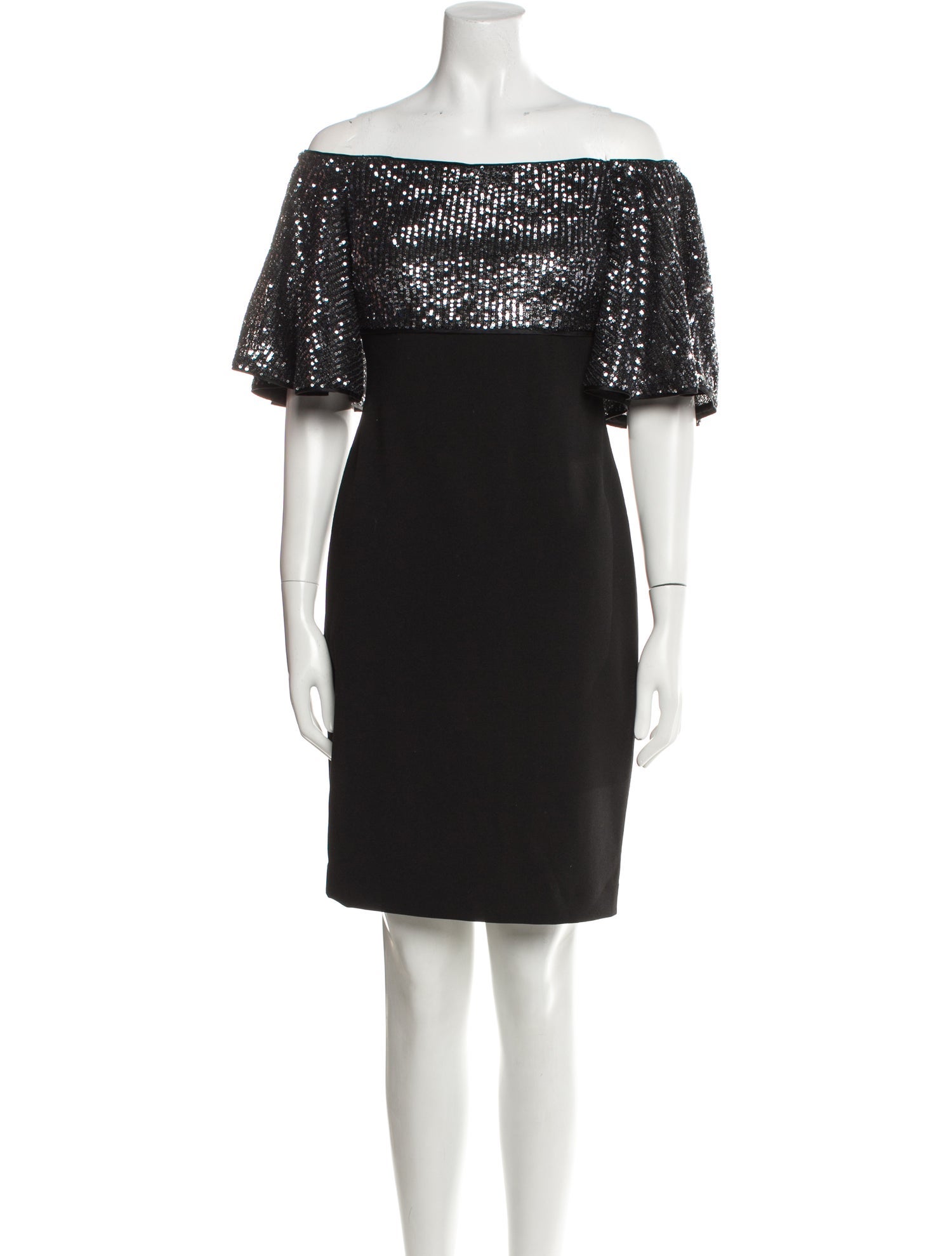 Aidan Mattox Off-The-Shoulder Mini Dress