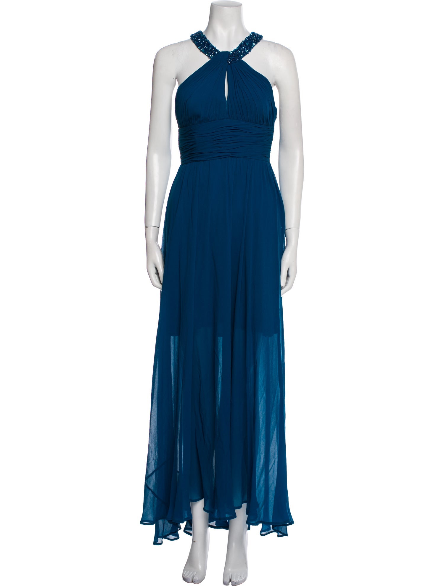 Aidan Mattox Silk Long Dress