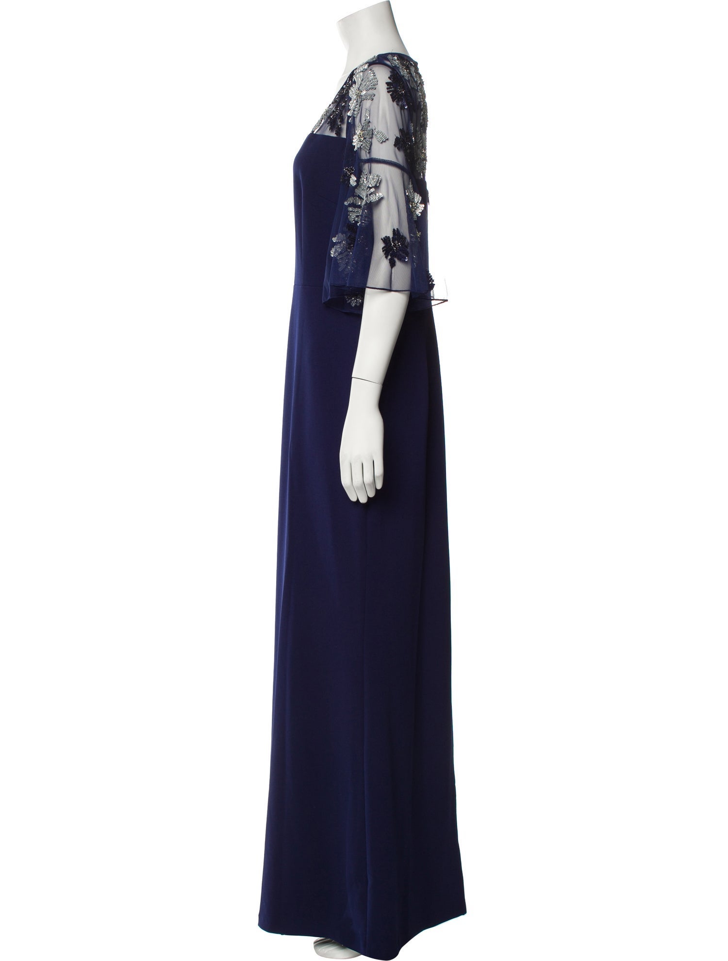 Aidan Mattox V-Neck Long Dress