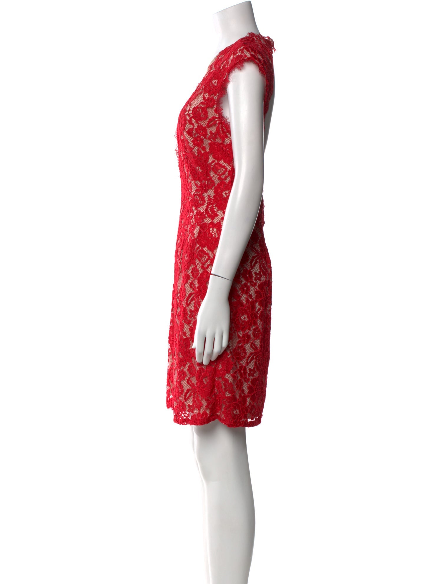 Aidan Mattox Lace Pattern Mini Dress
