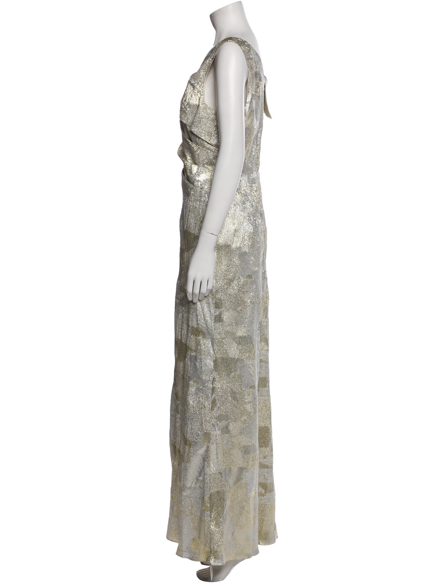 Aidan Mattox Silk Long Dress