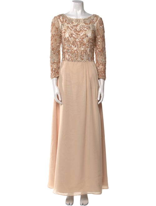 Aidan Mattox Silk Long Dress