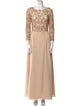 Aidan Mattox Silk Long Dress