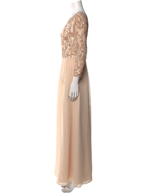 Aidan Mattox Silk Long Dress