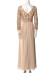 Aidan Mattox Silk Long Dress