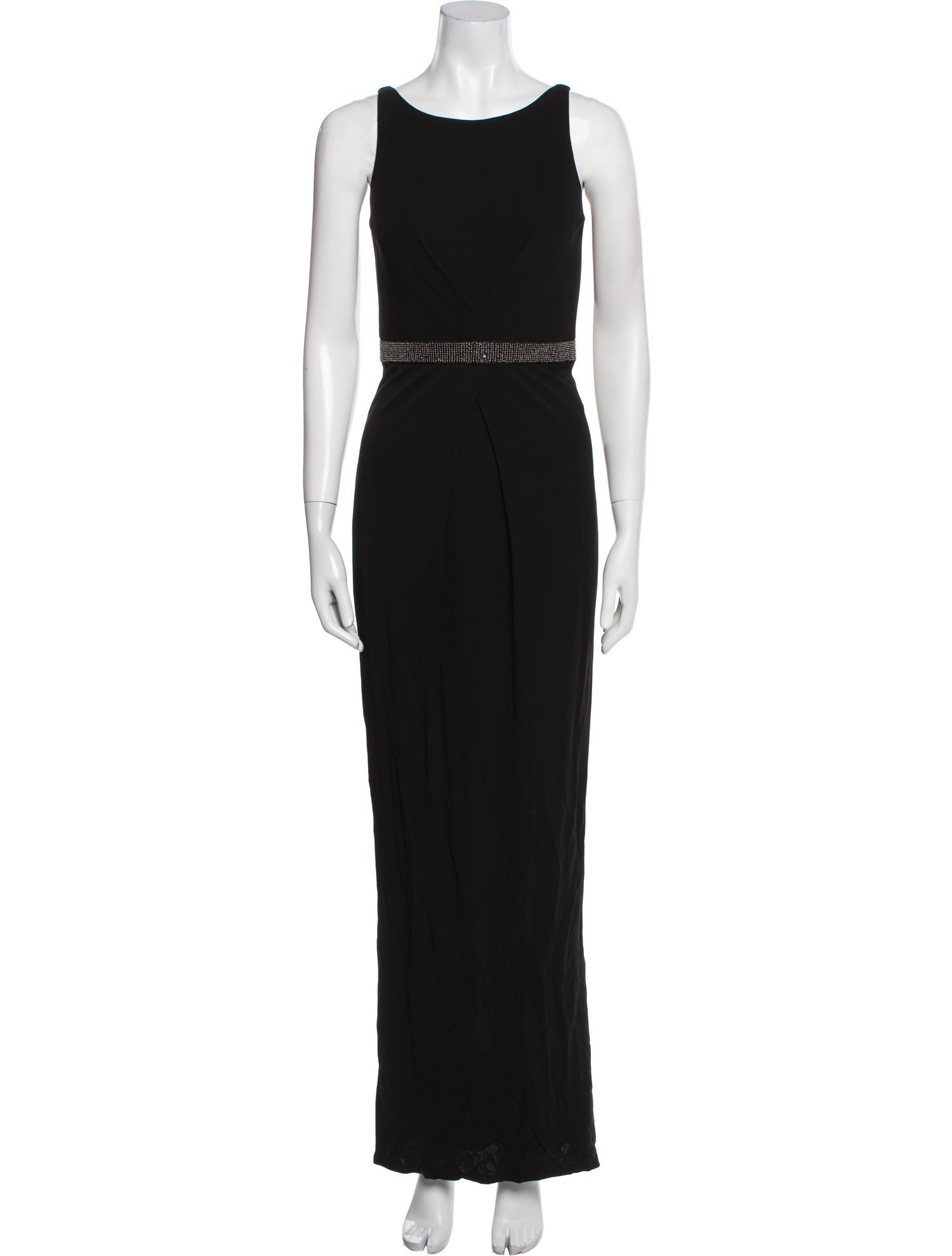 Aidan Mattox Scoop Neck Long Dress