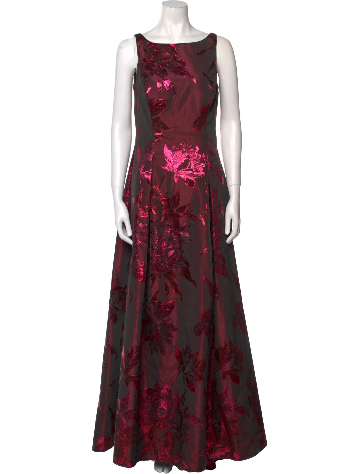 Aidan Mattox Floral Print Long Dress
