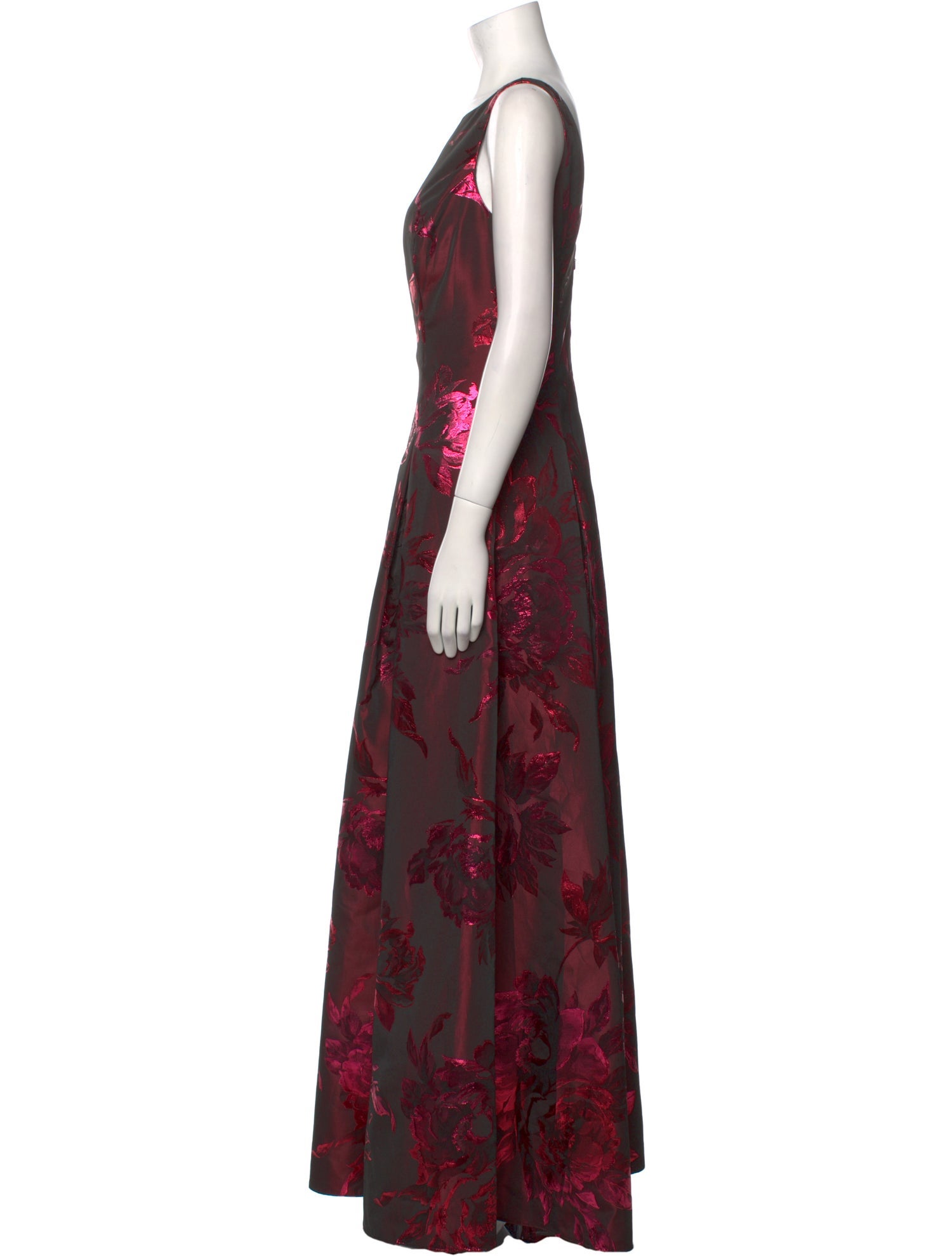 Aidan Mattox Floral Print Long Dress