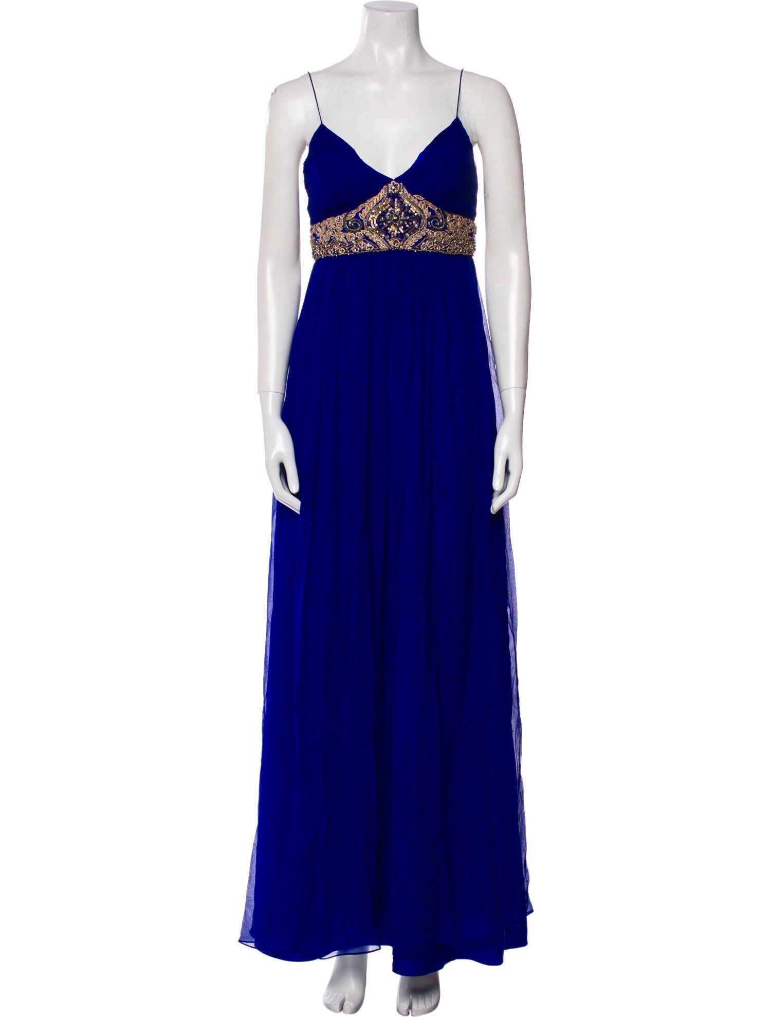 Aidan Mattox Silk Long Dress