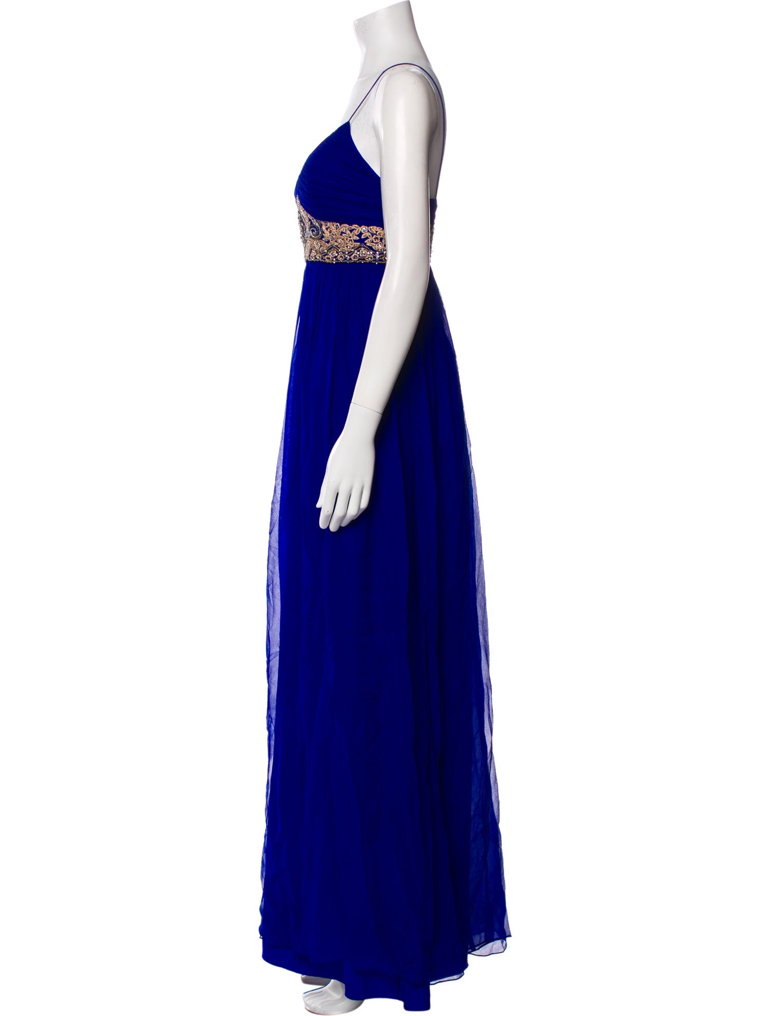 Aidan Mattox Silk Long Dress