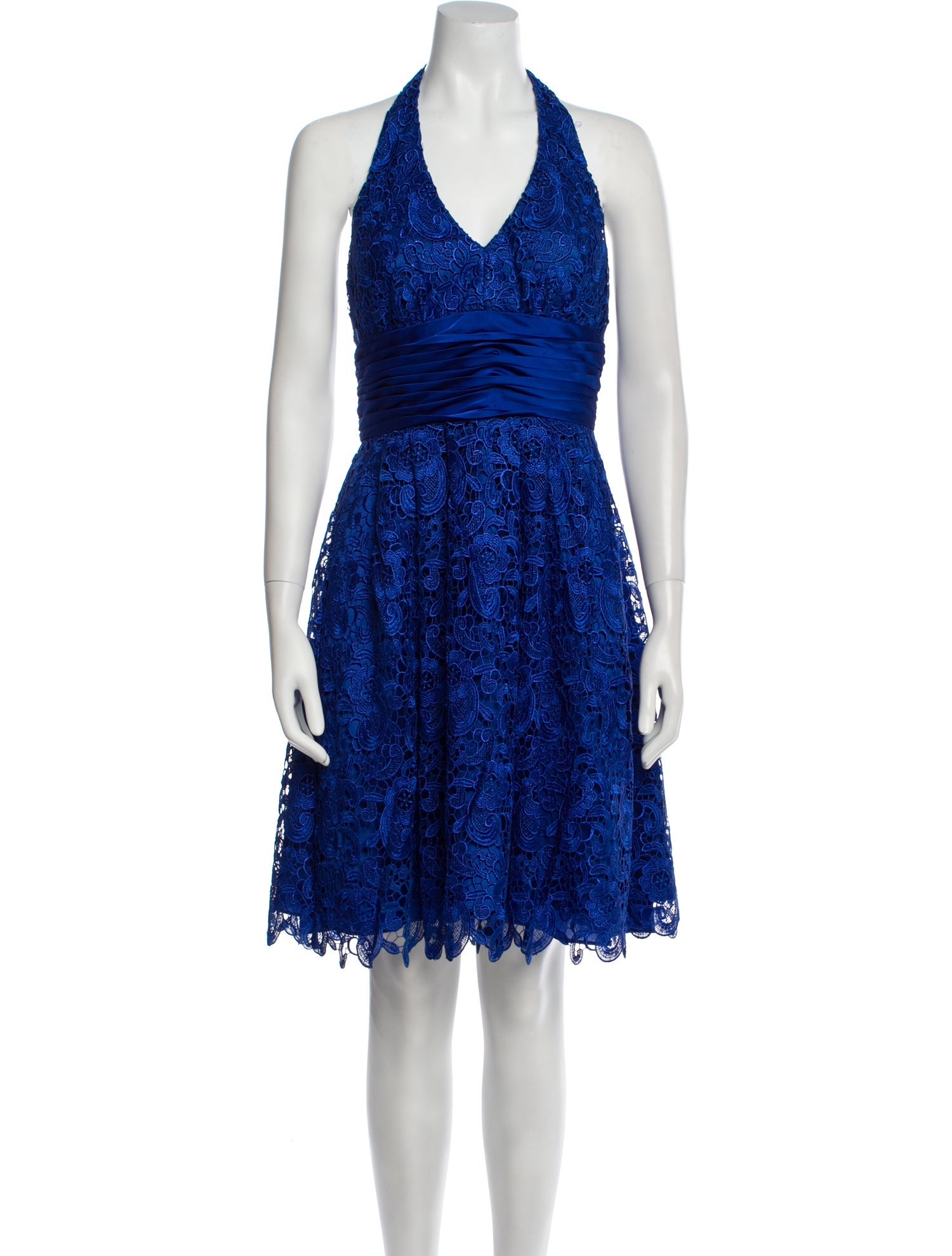 Aidan Mattox Halterneck Knee-Length Dress