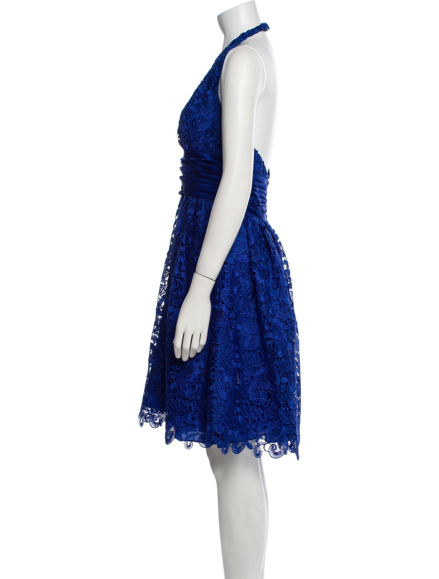 Aidan Mattox Halterneck Knee-Length Dress