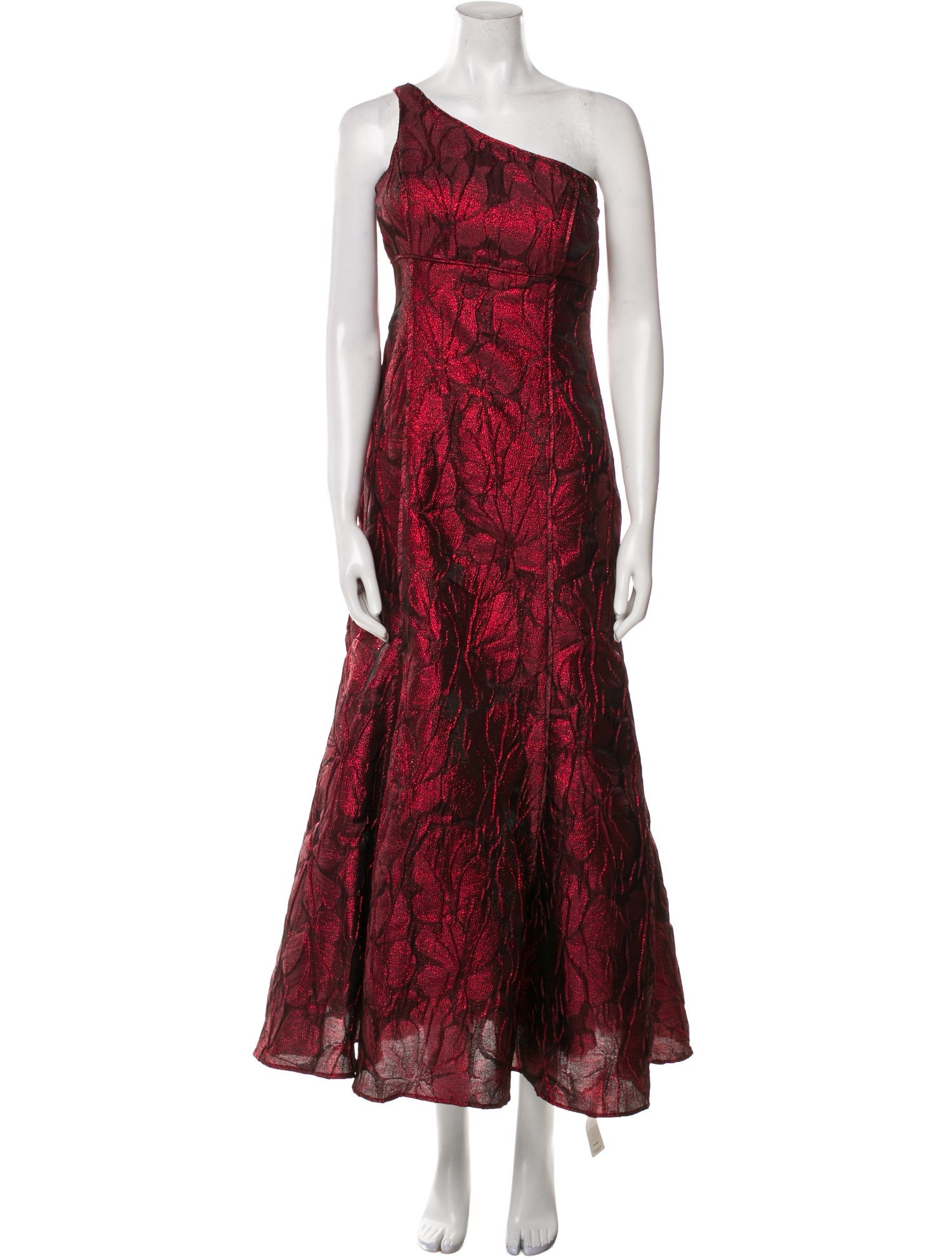 Aidan Mattox Paisley Print Long Dress