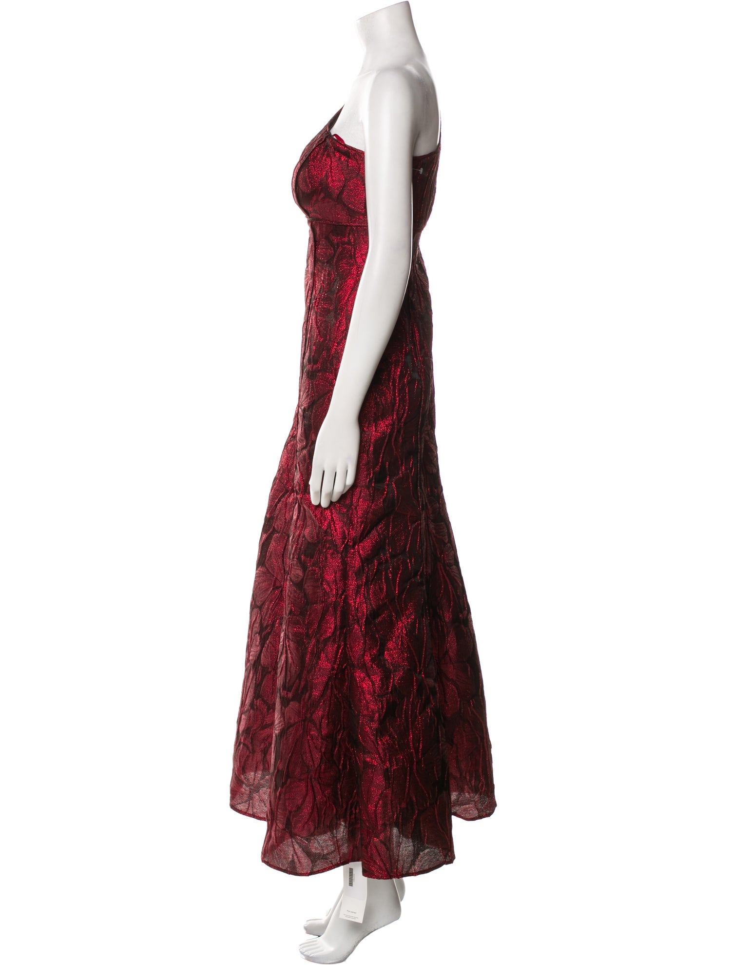 Aidan Mattox Paisley Print Long Dress