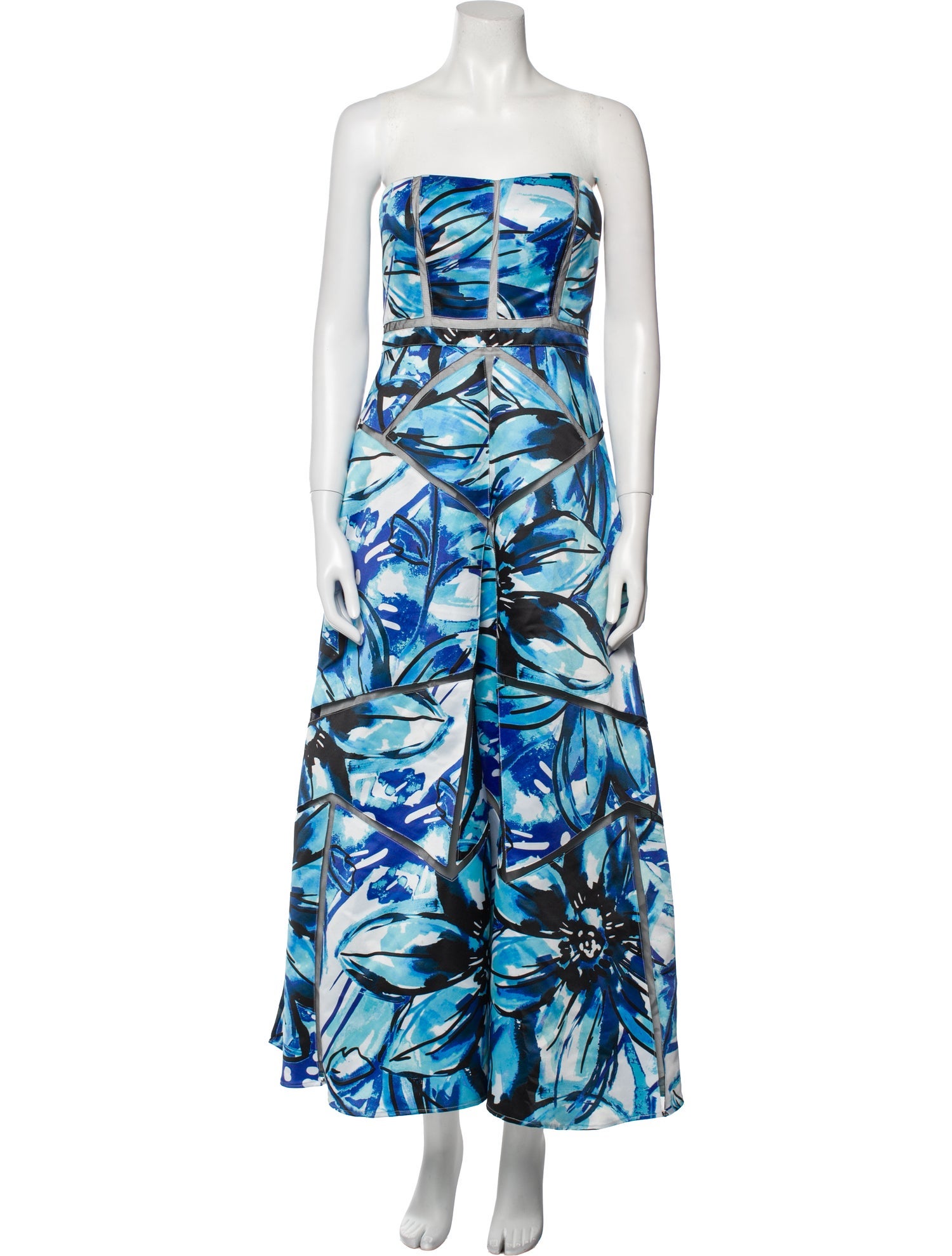Aidan Mattox Floral Print Midi Length Dress