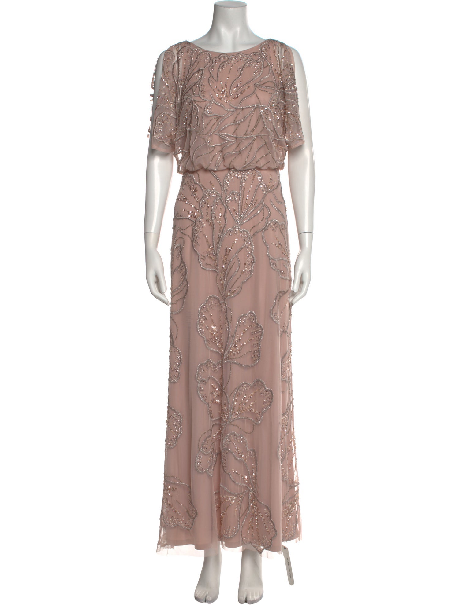 Aidan Mattox Lace Pattern Long Dress