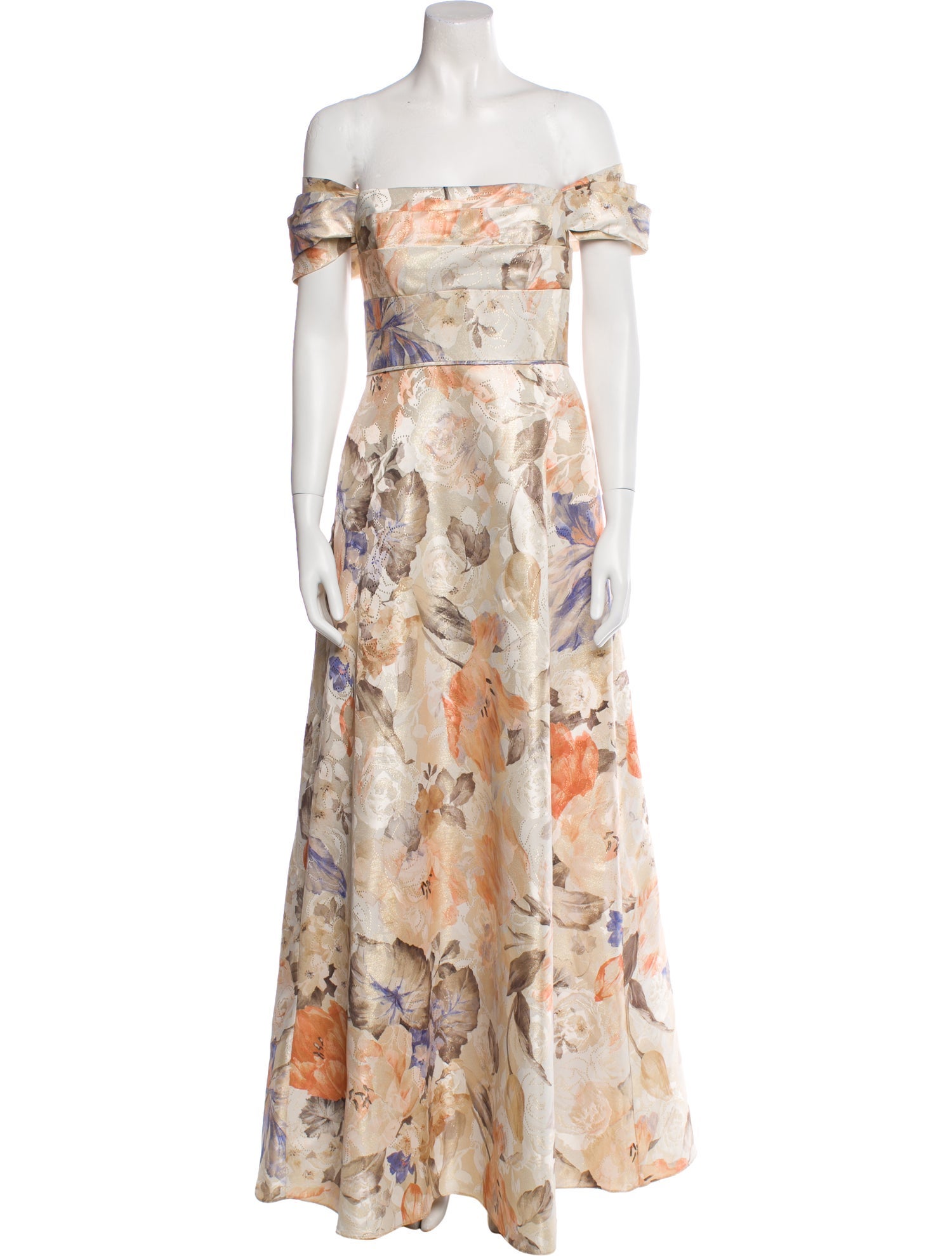 Aidan Mattox Floral Print Long Dress w/ Tags