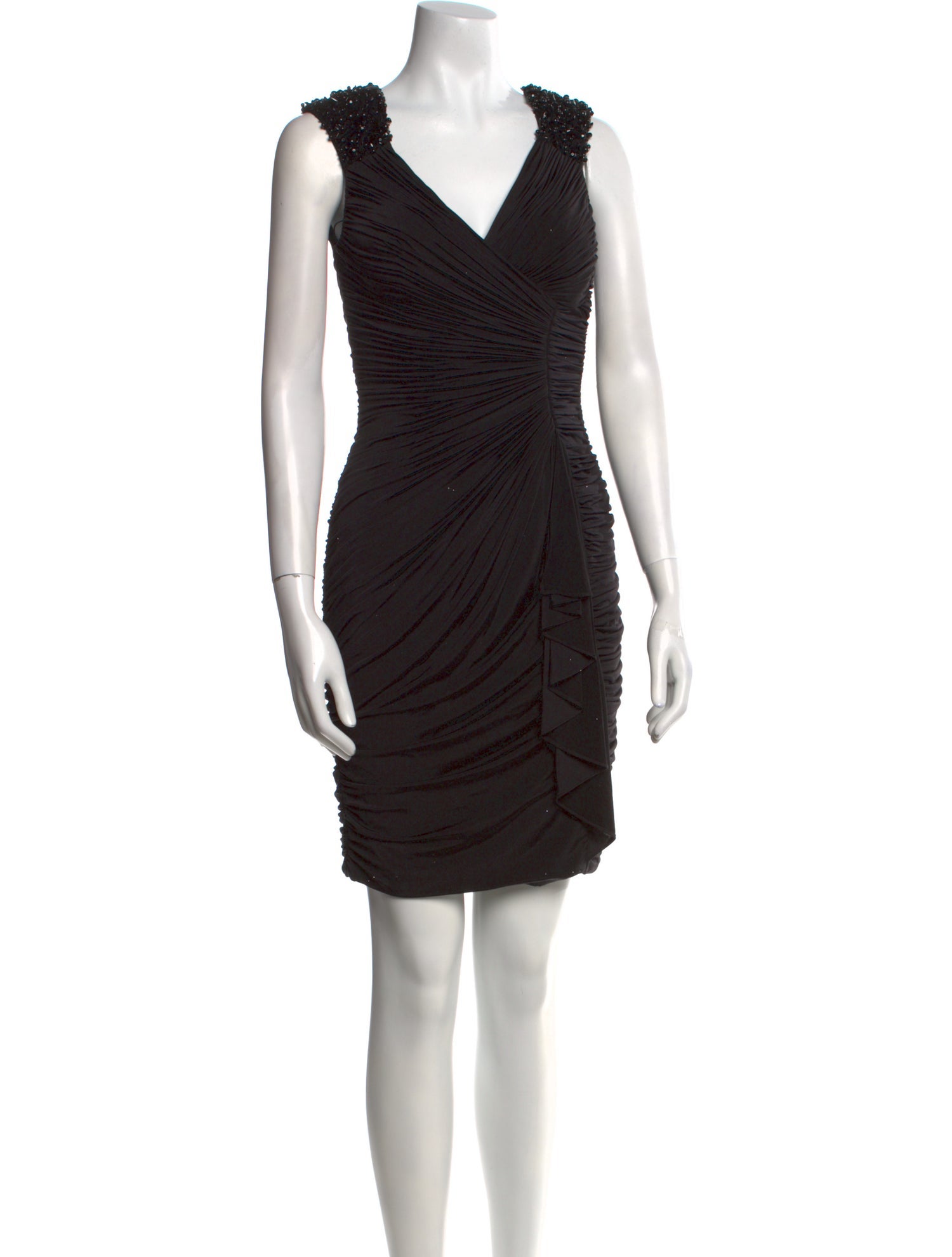 Aidan Mattox V-Neck Mini Dress