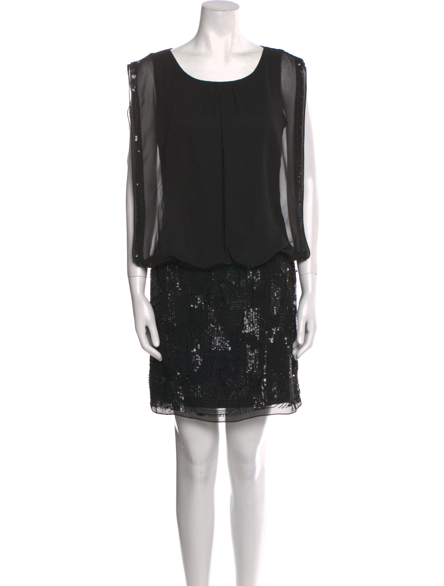 Aidan Mattox Scoop Neck Mini Dress