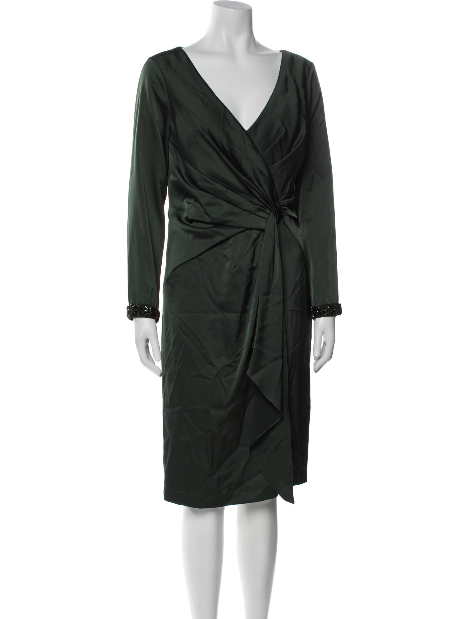 Aidan Mattox V-Neck Knee-Length Dress