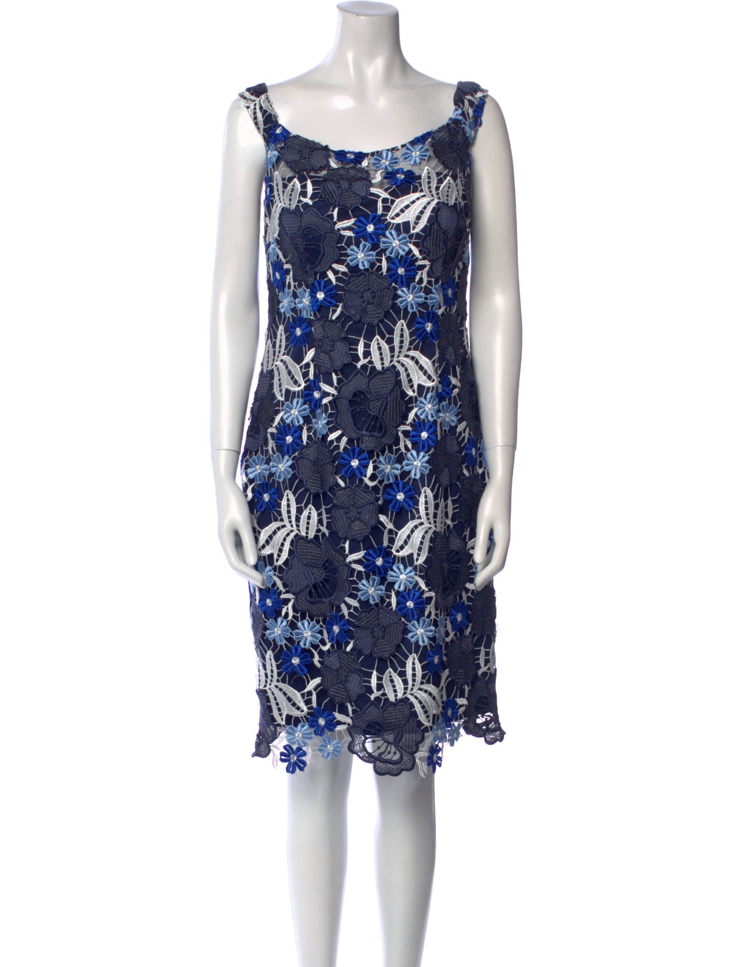 Aidan Mattox Floral Print Knee-Length Dress