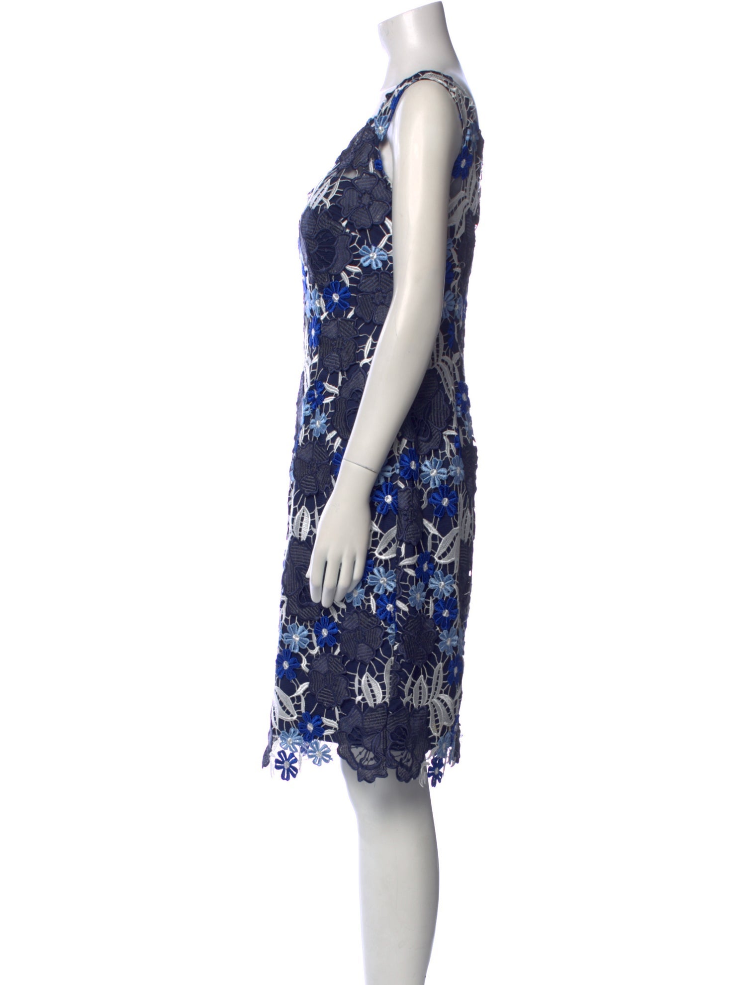 Aidan Mattox Floral Print Knee-Length Dress