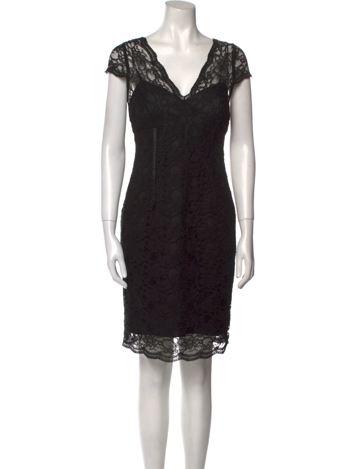 Aidan Mattox Lace Pattern Knee-Length Dress