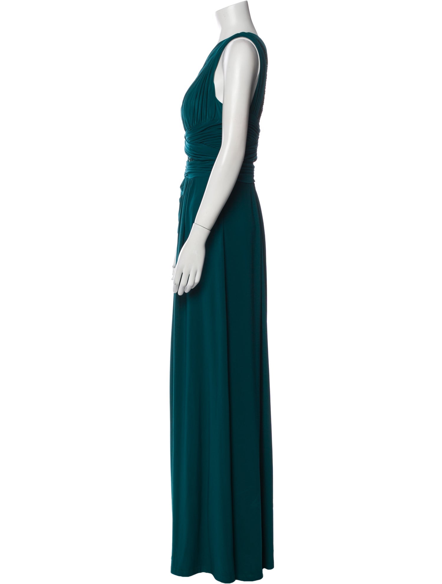 Aidan Mattox One-Shoulder Long Dress