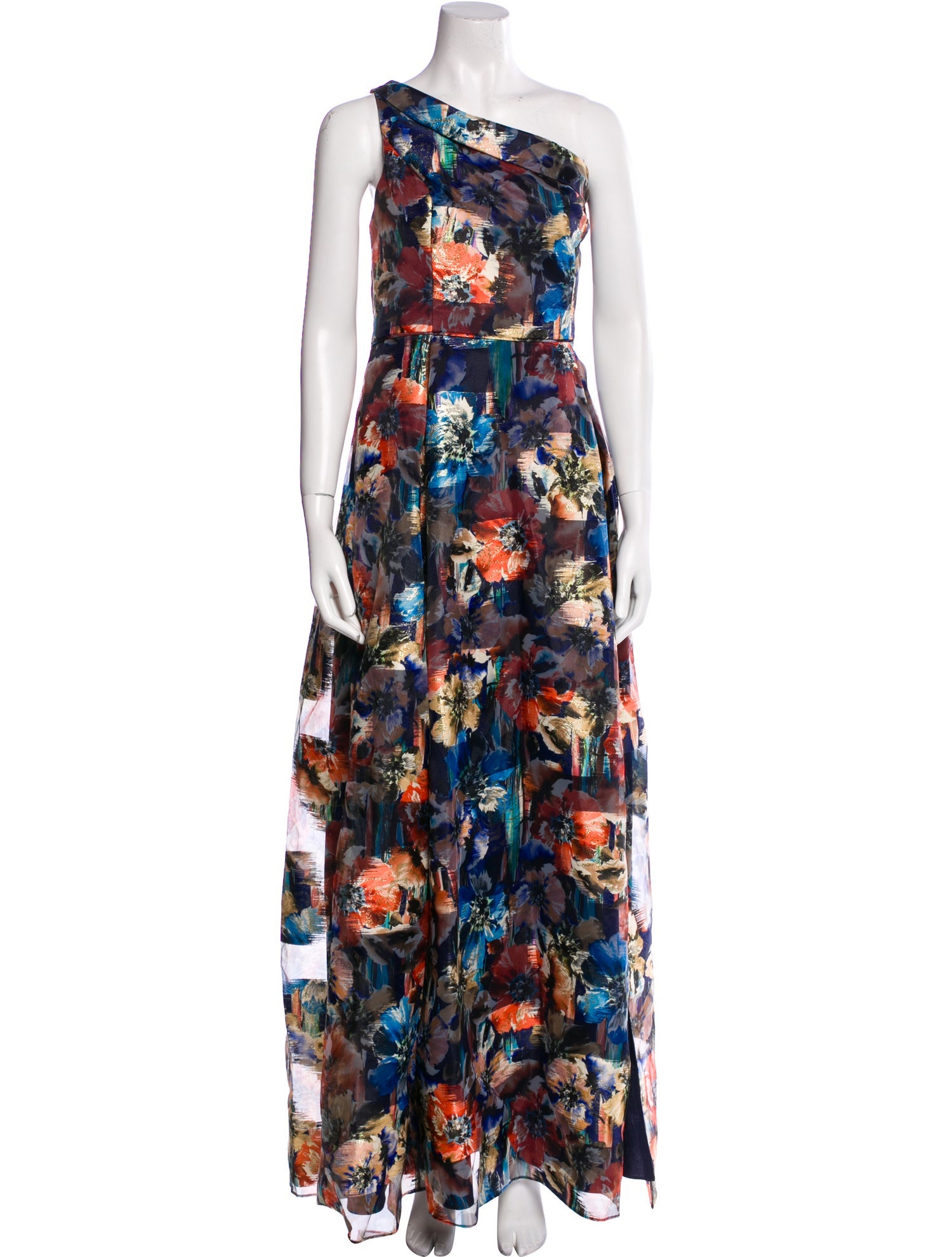 Aidan Mattox Floral Print Long Dress w/ Tags