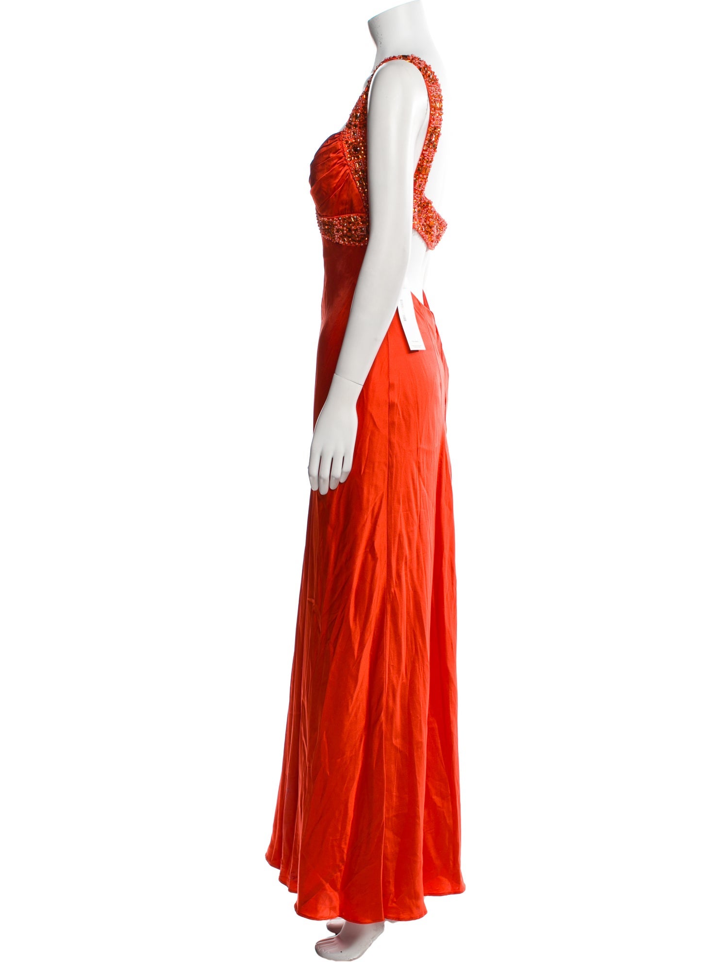 Aidan Mattox Silk Long Dress