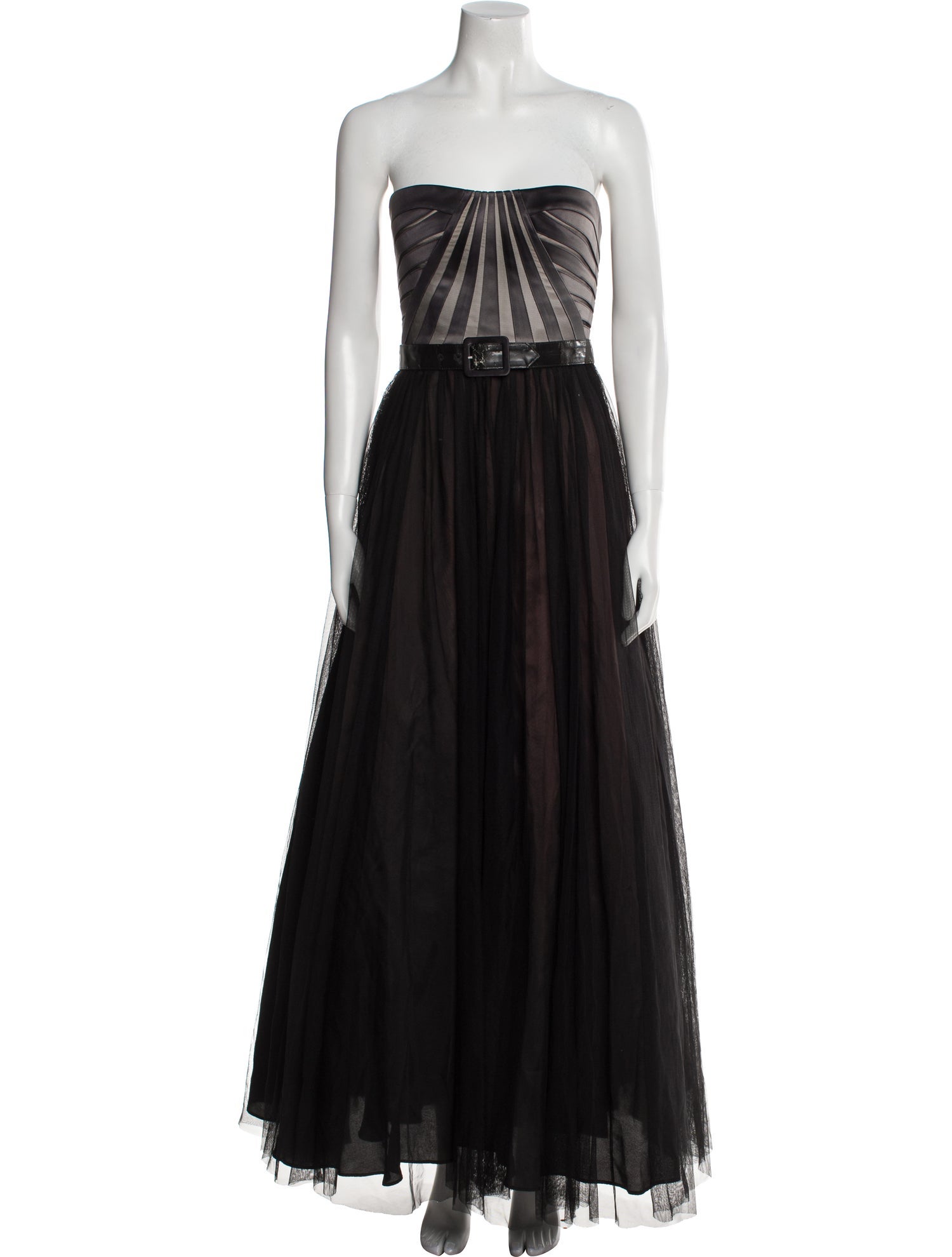 Aidan Mattox Strapless Long Dress