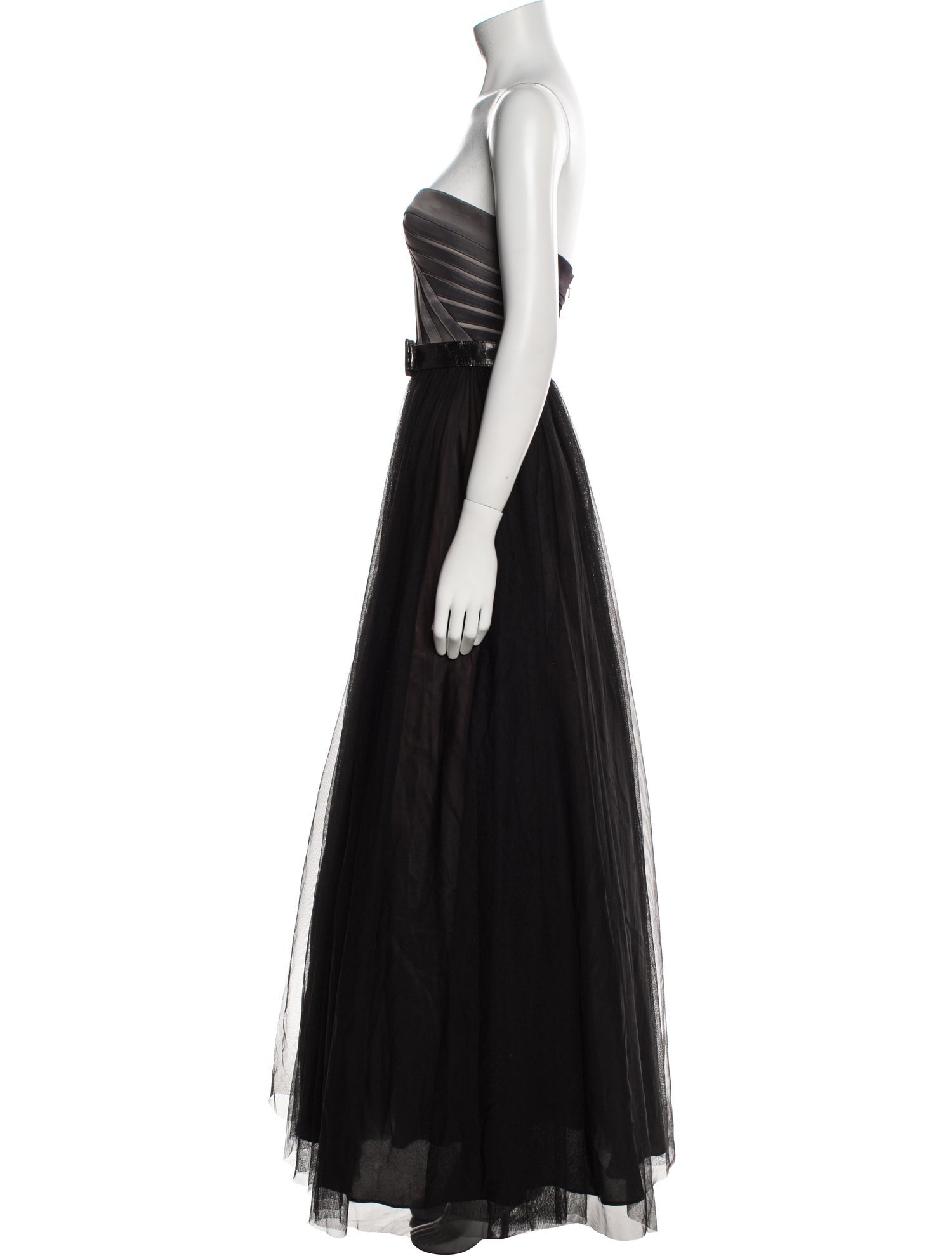 Aidan Mattox Strapless Long Dress